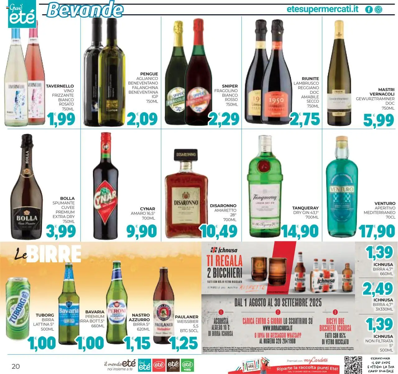 Volantino Eté del 05.08.2025 | Pagina: 20 | Prodotti: Birra, Tè, Amaro, Aperitivo
