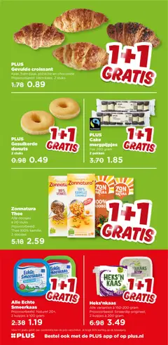 Cake mergpijpjes, Pak 200 gram, 2 pakken - Voorbeeld van een folder van Plus, geldig van 29.10.2025 | Pagina: 9 | Producten: Thee, Kan, Donuts, Dip