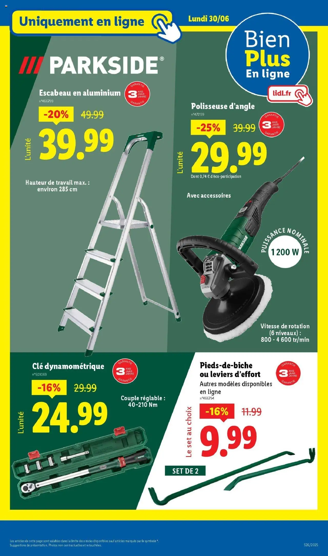  | Page: 71 | Produits: Clé, Clé dynamométrique, Escabeau