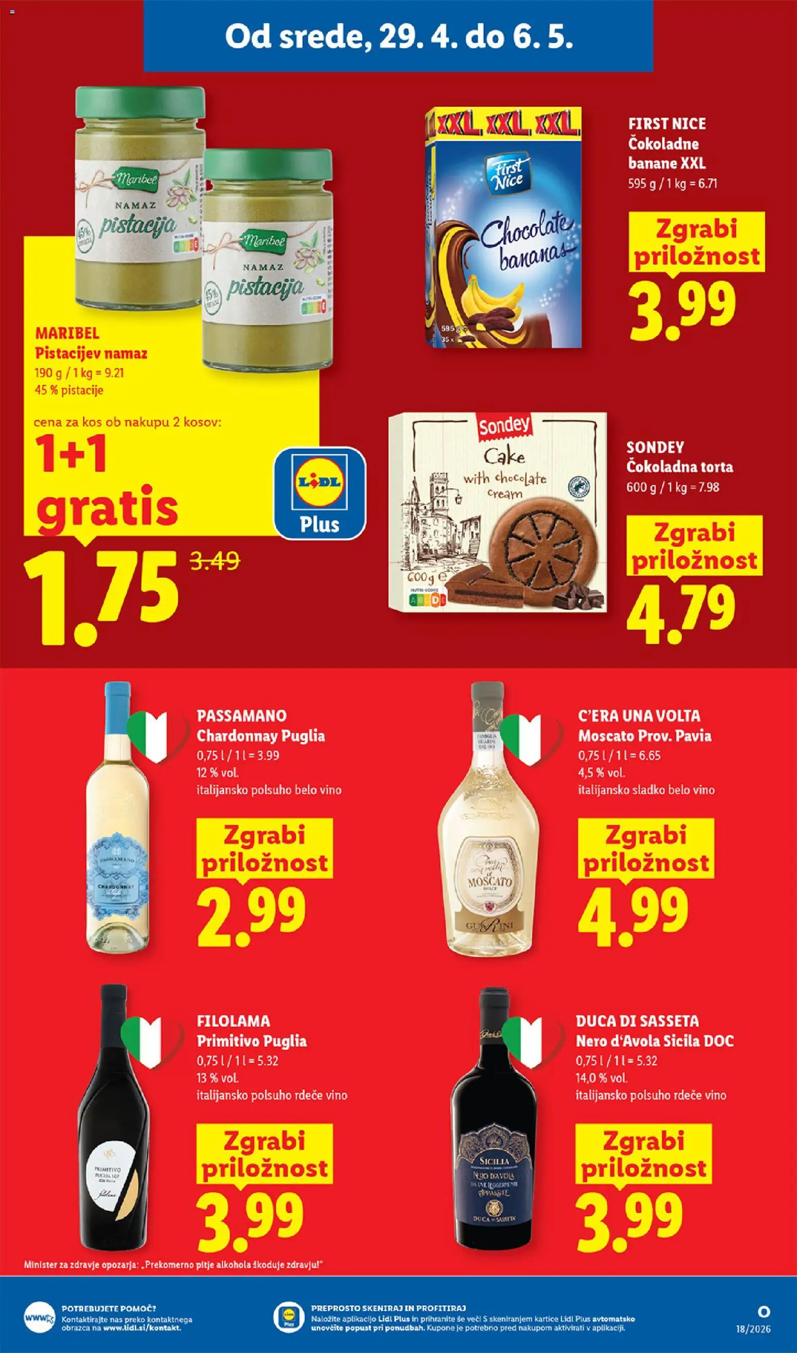 Novi Lidl katalog ponudbe – veljaven od 29.04.2026 | Stran: 11 | Izdelki: Pistacije, Namaz, Kos, Banane