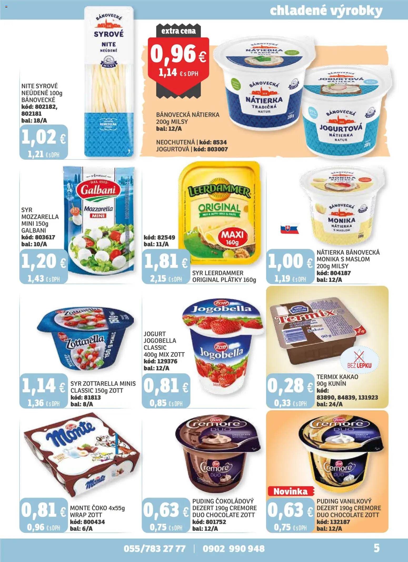 Nové Labaš akcie – leták je platný od 01.01.2026 | Strana: 5 | Produkty: Syr, Jogurt, Puding, Kakao