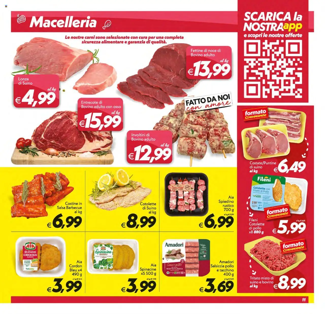 Volantino SuperConveniente del 17.10.2025 | Pagina: 11 | Prodotti: Bovino, Pollo, Tacchino, Salsa barbecue