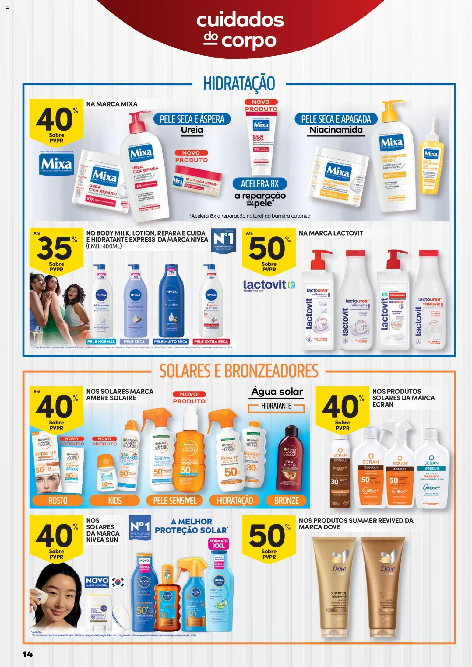 Continente Beleza Inspira-te na verdadeira beleza │ válido de 21.04.2026 | Página: 14 | Produtos: Agua, Pomada, Vitamina c