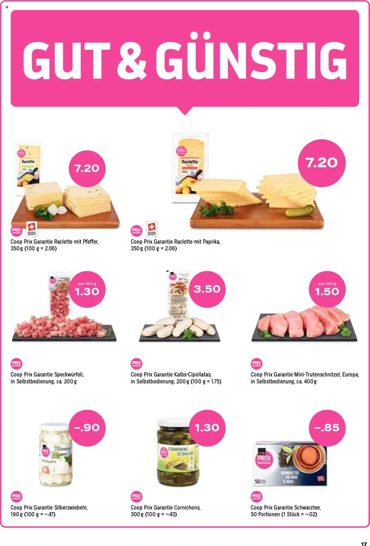 Coop Aktionen – gültig ab 02.10.2025 | Seite: 17 | Produkte: Pfeffer, Raclette