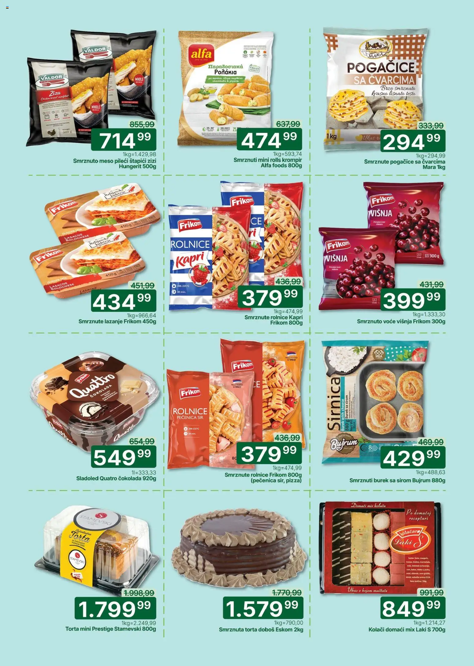 Univerexport katalog - važi od 16.02.2026 | Strana: 11 | Proizvode: Lisnato testo, Krompir, Mleko, Torta