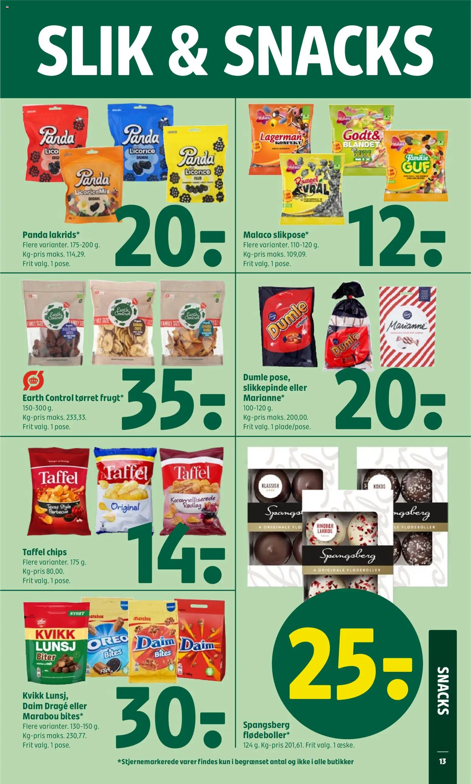 Coop 365 tilbudsavis – gyldig fra 16.04.2026 | Side: 13 | Produkter: Chips, Rødløg, Flødeboller, Oreo