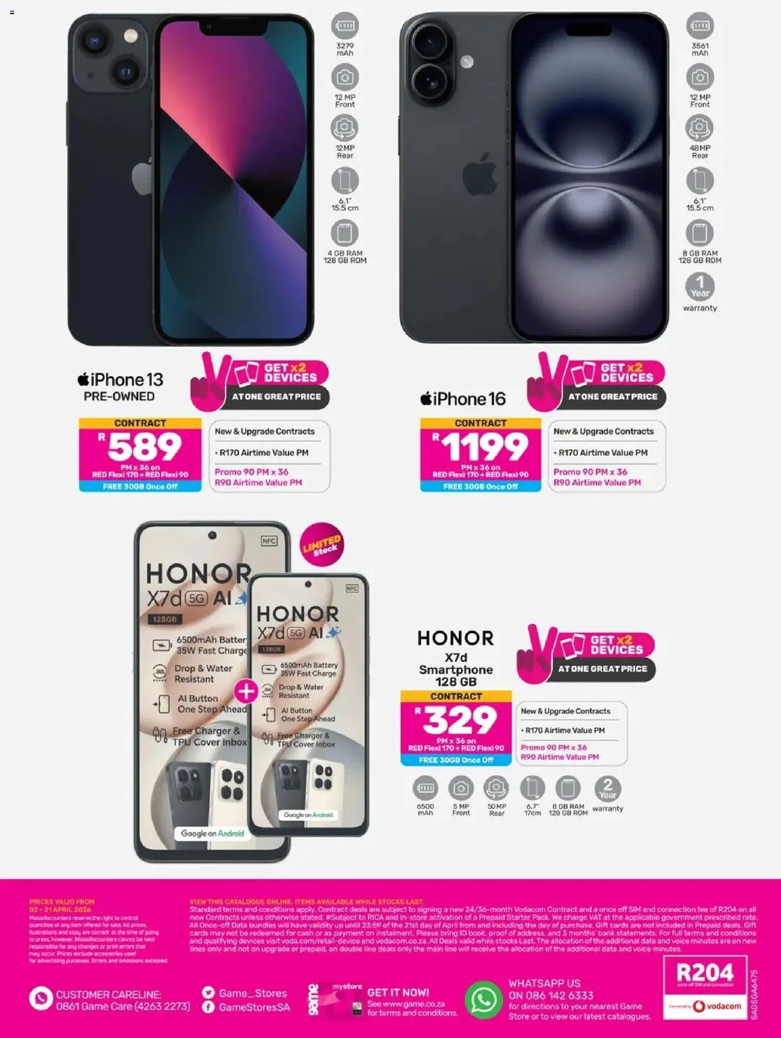 New Game catalogue – valid from 02.04.2026 | Page: 12 | Products: Data, Sim, Smartphone, Charger