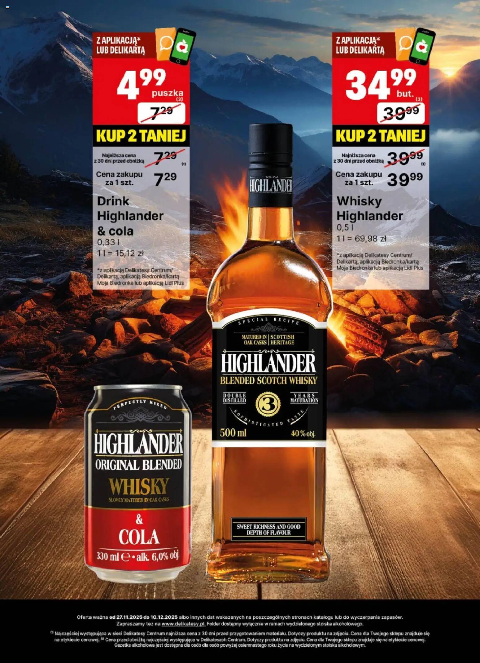 Delikatesy Centrum Gazetka - DeliBarek od 27.11.2025 | Strona: 10 | Produkty: Delikatesy, Whisky