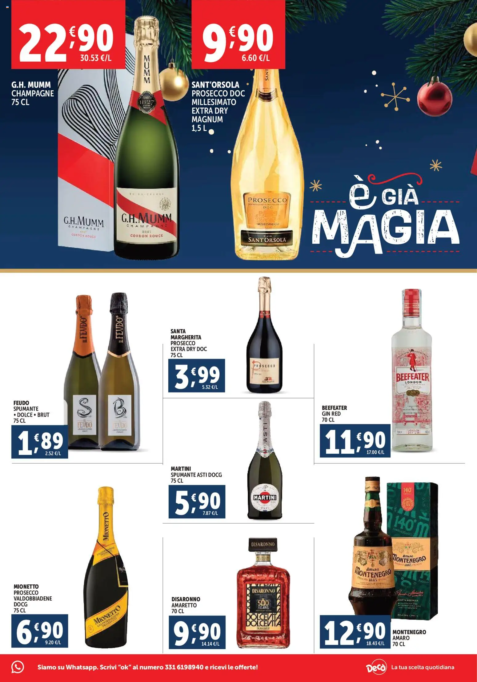 Volantino Decò del 02.12.2025 | Pagina: 5 | Prodotti: Gin, Prosecco, Spumante, Amaro