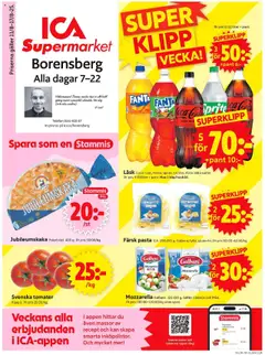 ICA Supermarket - Borensberg - Förhandsvisning av reklamblad från butik ICA Supermarket aktuell från 11.08.2025