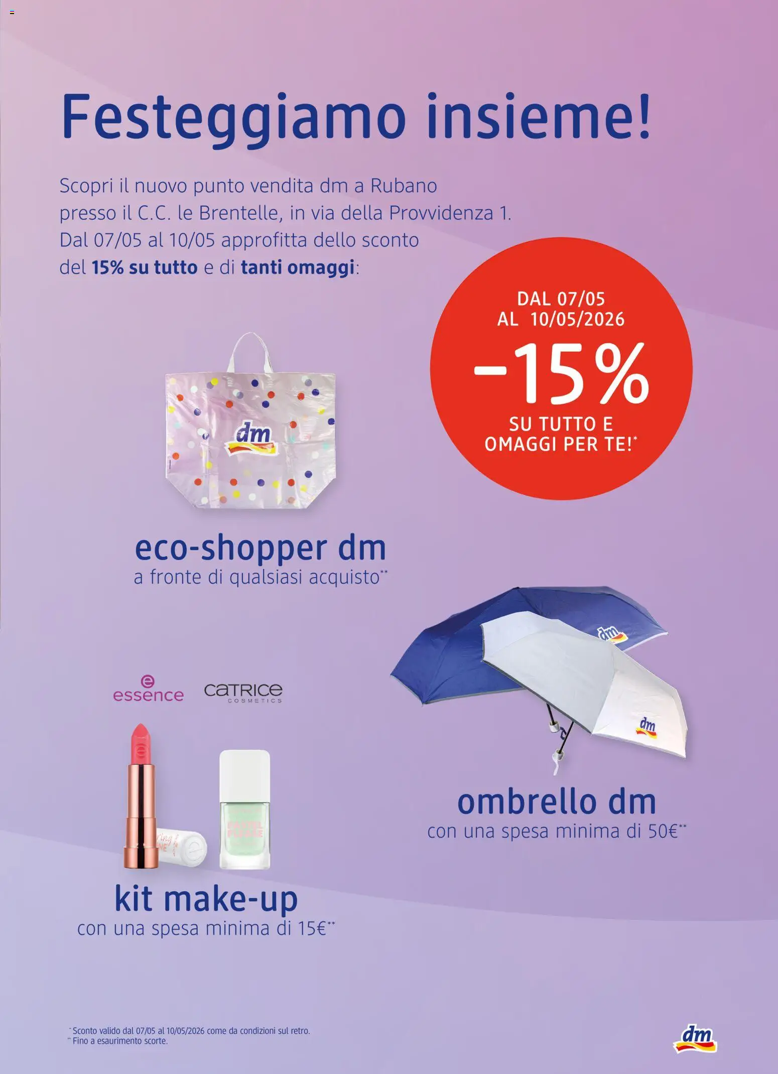 Volantino dm drogerie markt del 07.05.2026 | Pagina: 3 | Prodotti: Tè, Ombrello