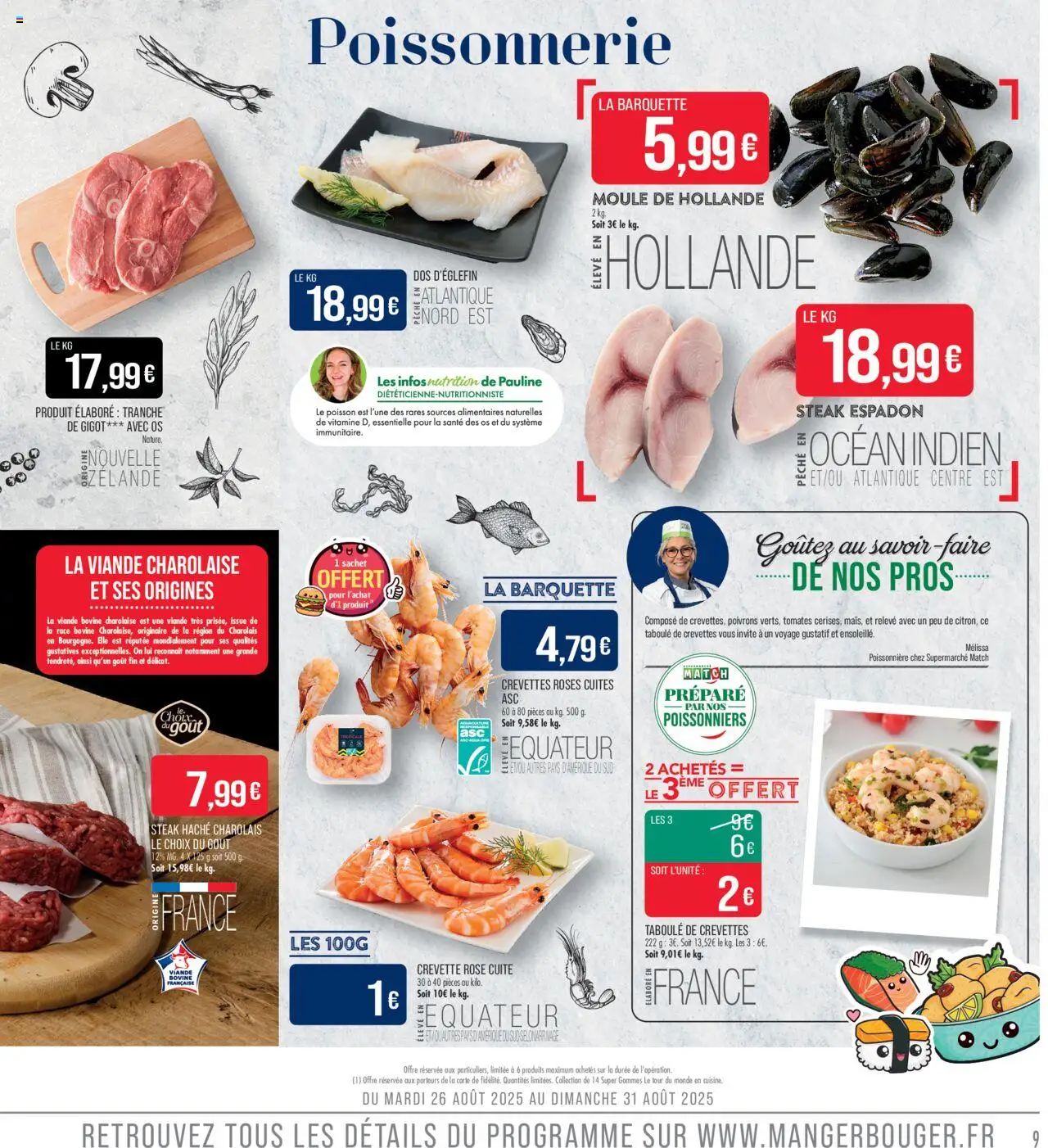  | Page: 9 | Produits: Poissonnerie, Viande, Poisson, Viande bovine
