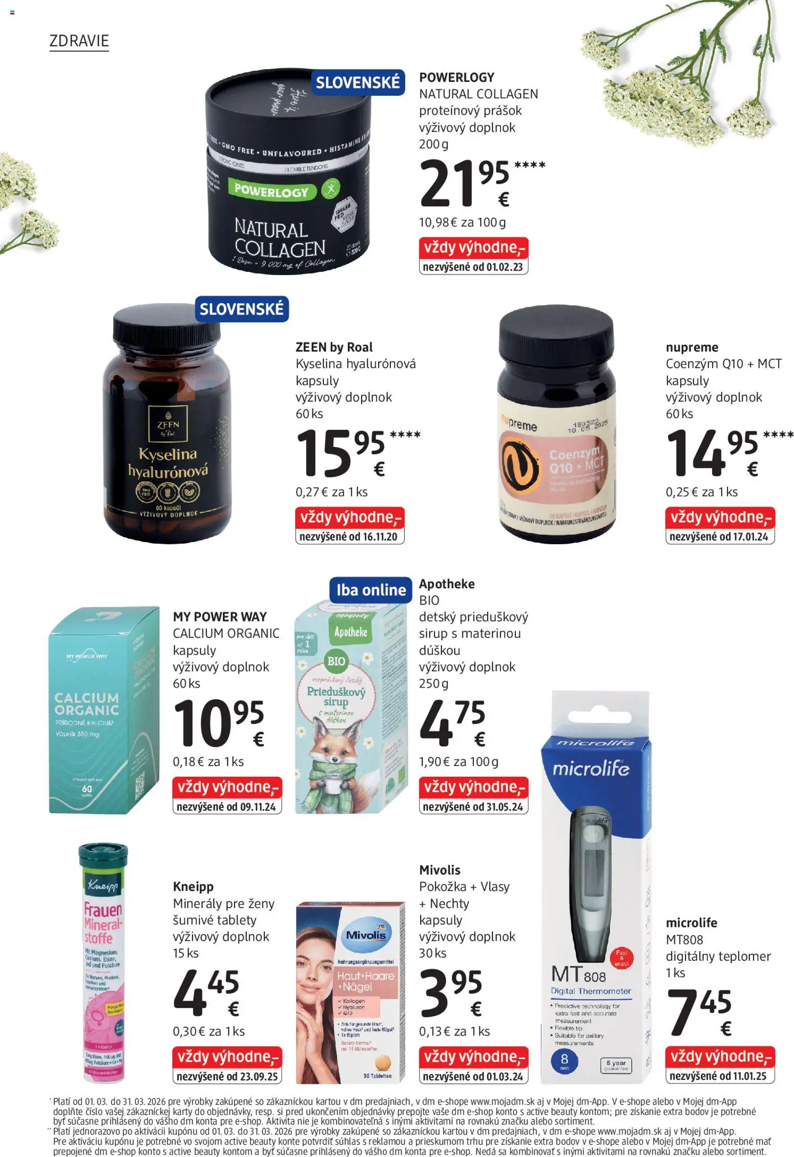 Nové dm drogerie akcie – leták je platný od 01.03.2026 | Strana: 26 | Produkty: Teplomer