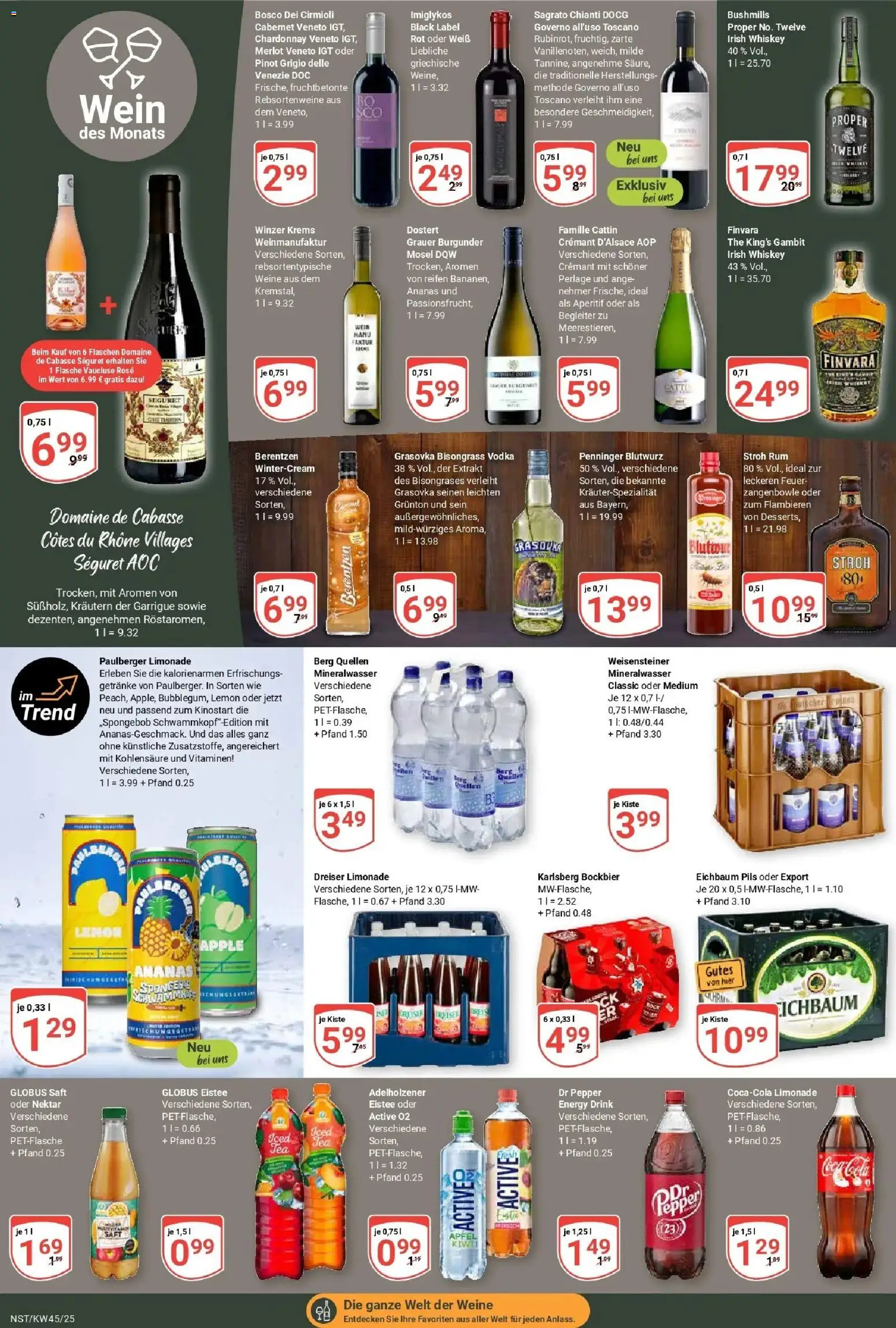 Globus prospekt Neustadt	 – gültig ab 02.11.2025 | Seite: 16 | Produkte: Pils, Saft, Vodka, Whiskey
