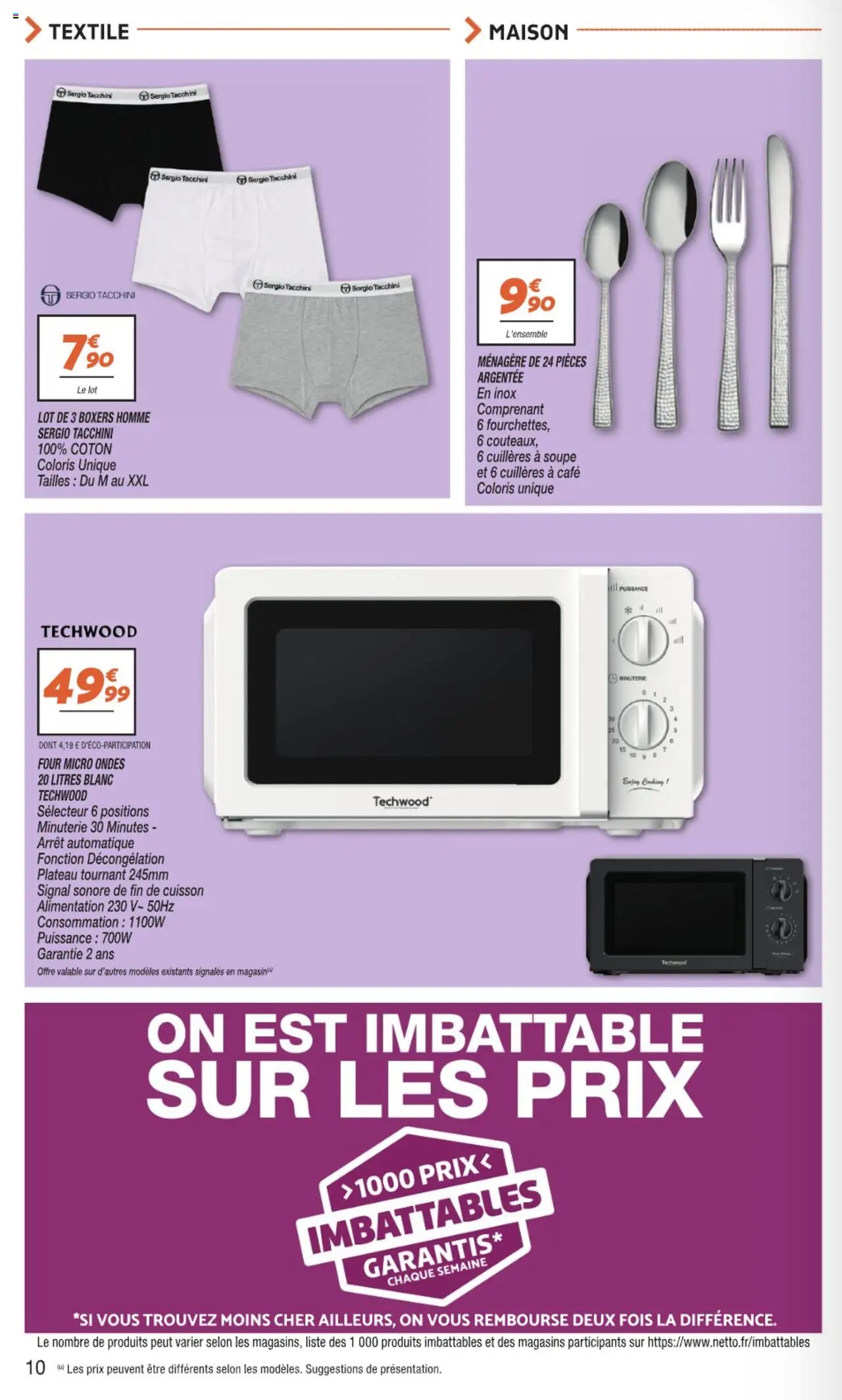  | Page: 10 | Produits: Plateau tournant, Soupe, Four, Café