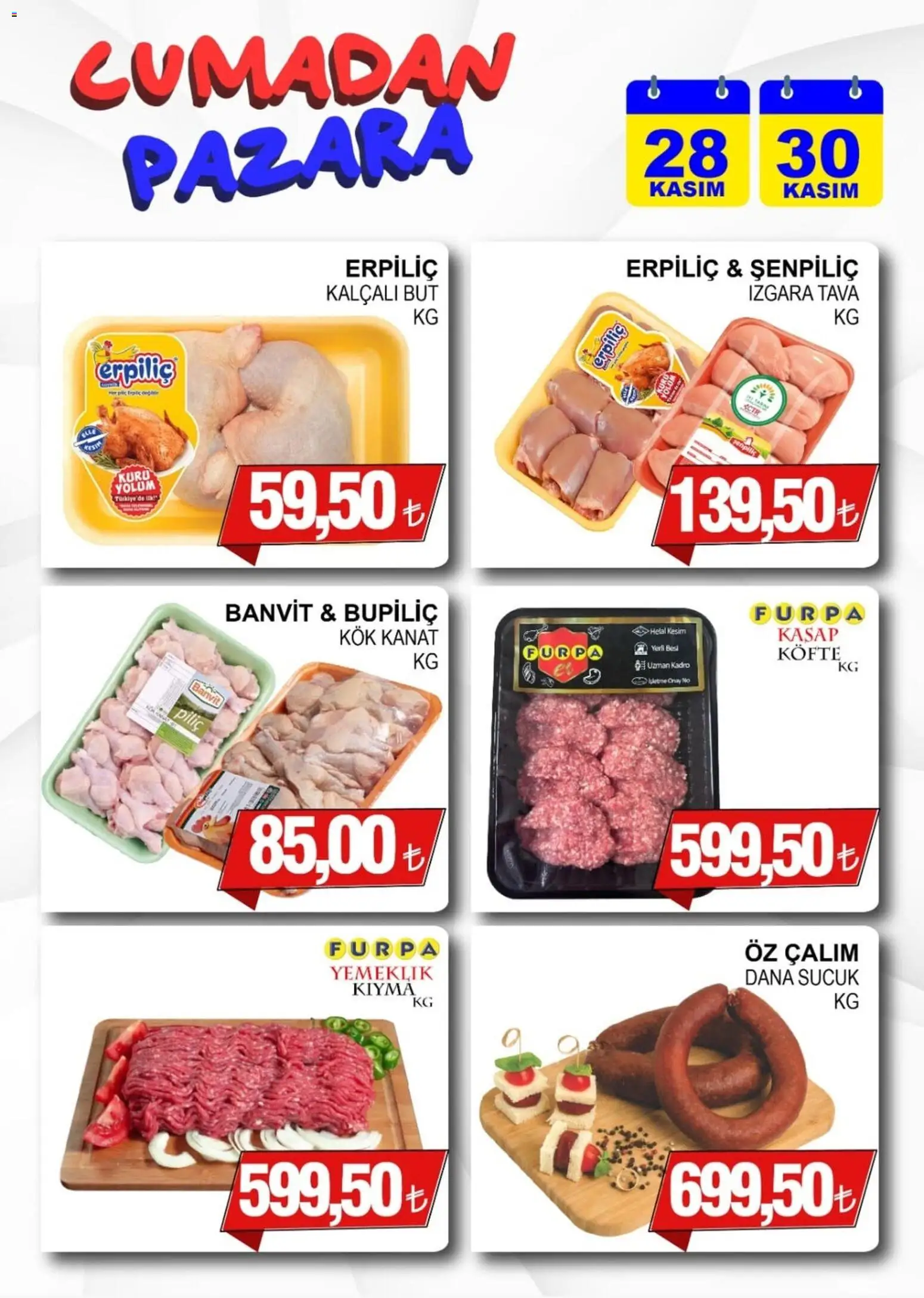 Furpa Cuma’dan Pazar’a Katalog - 28.11.2025 tarihinden itibaren geçerlidir | Sayfa: 2 | Ürünler: Kıyma, Piliç, Izgara, Sucuk