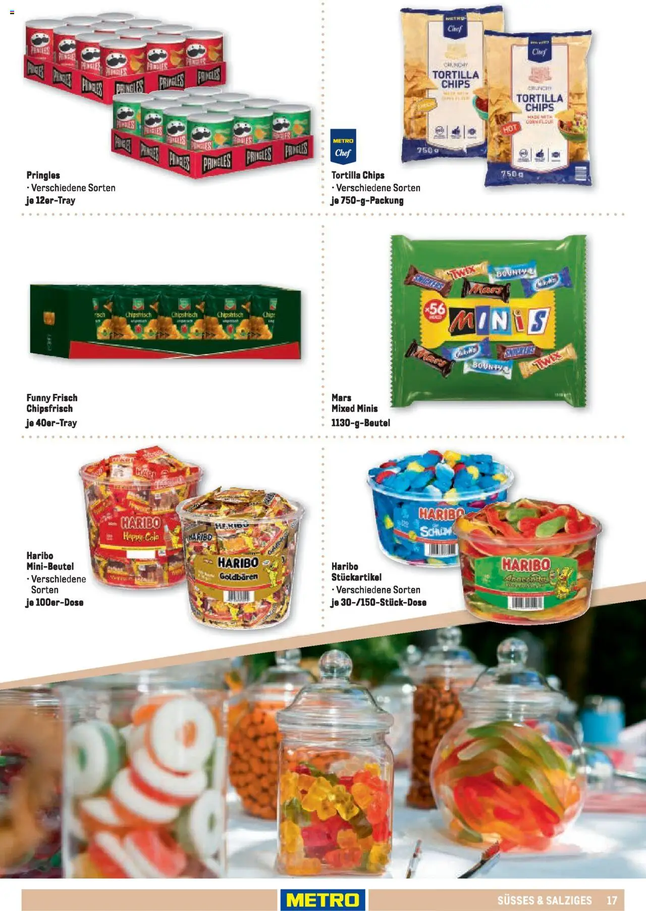 Metro Sortimentskatalog Vereine & Feste – gültig ab 01.06.2024 | Seite: 17 | Produkte: Mars, Chips