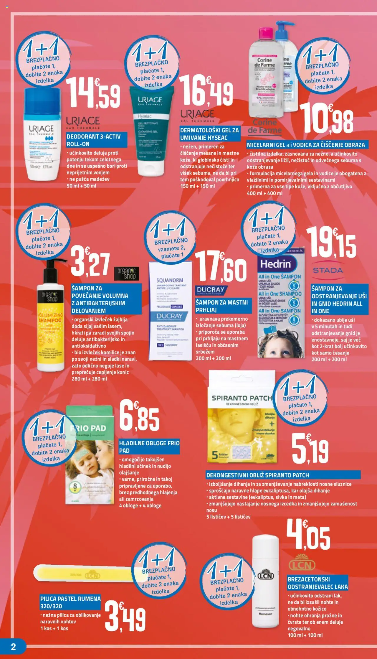 E.leclerc katalog leposana │ velja od 14.06.2025 | Stran: 2 | Izdelki: Kos, Sampon, Deodorant
