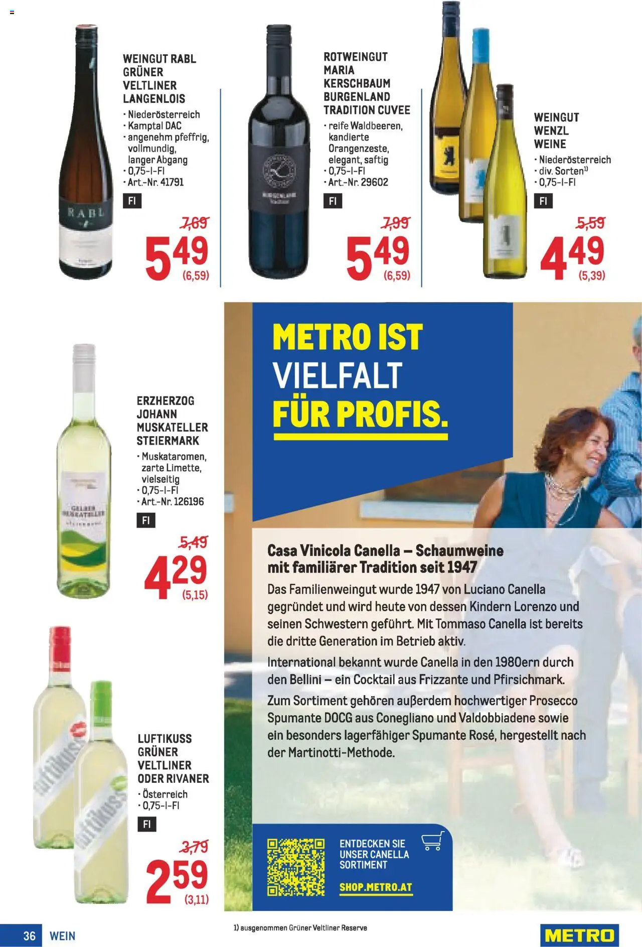 Metro Angebote Profi gültig ab 07.08.2025 | Seite: 36 | Produkte: Wein