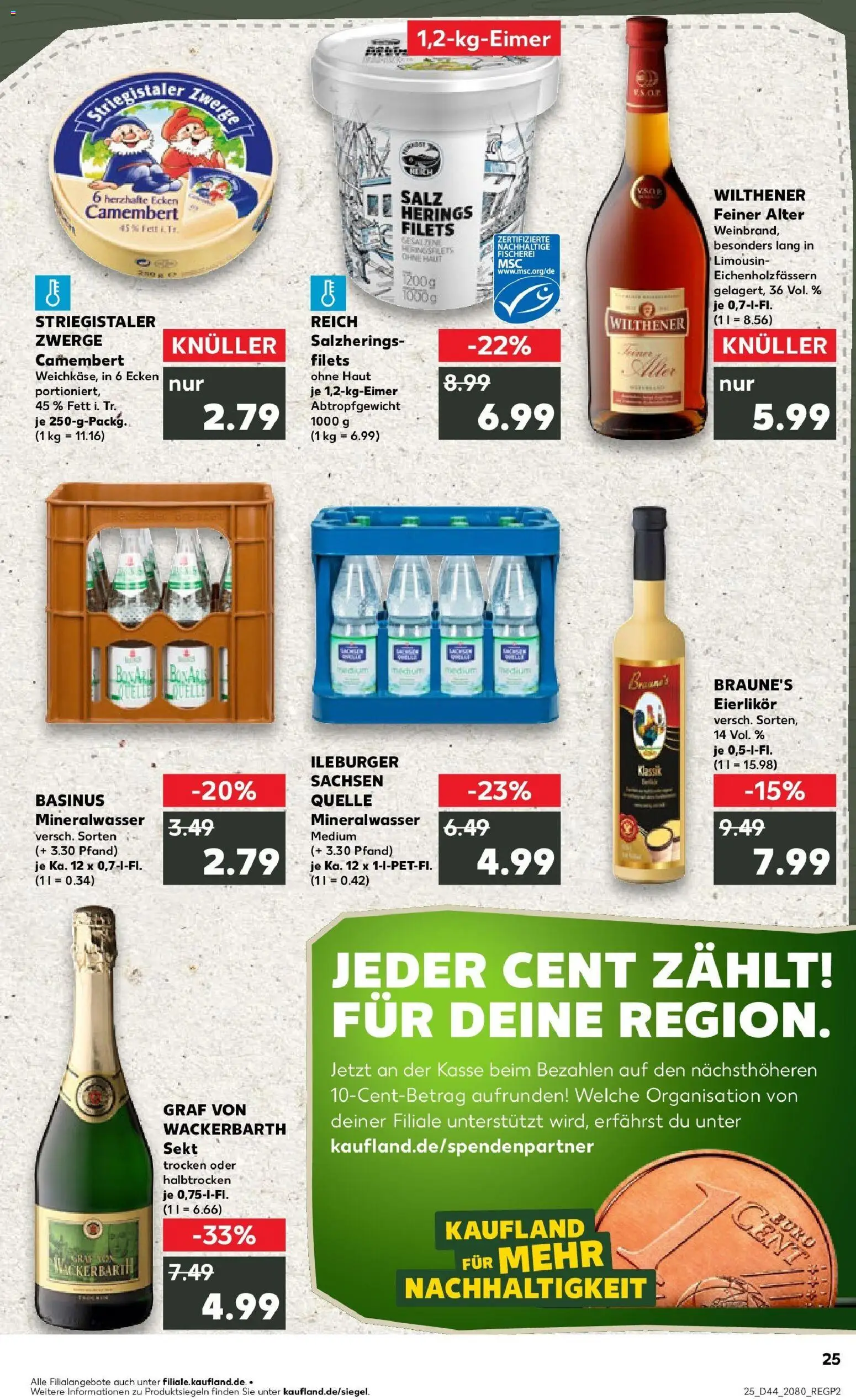 Kaufland prospekt Bitterfeld-Wolfen	 – gültig ab 30.10.2025 | Seite: 25 | Produkte: Wilthener, Sekt, Mineralwasser, Salz