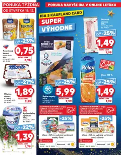 Kaufland leták platný od 18.12.2025 | Strana: 36 | Produkty: Džús, Slanina, Skyr, Sunar