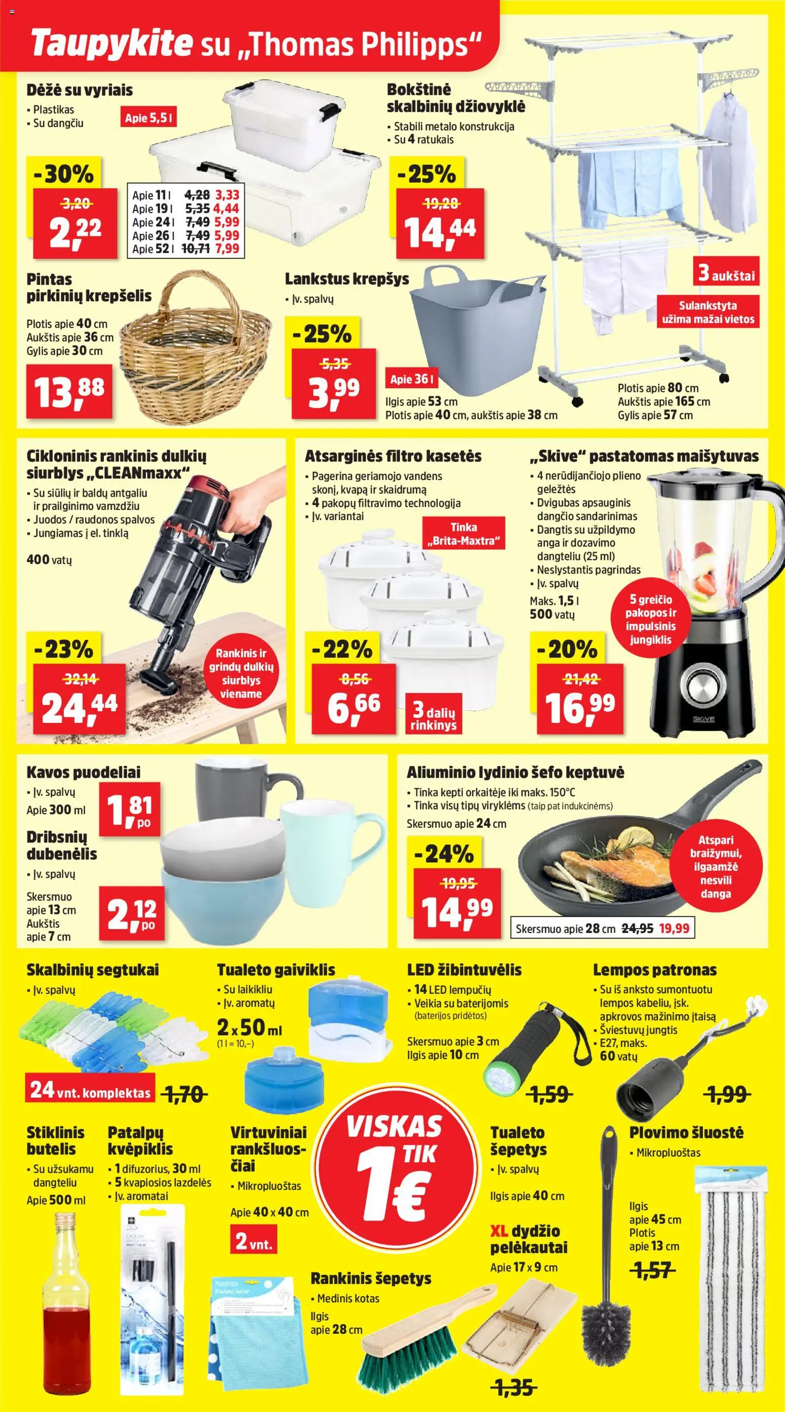 Thomas Philipps akcijos nuo 02.02.2026 | Puslapis: 5 | Prekių: Maišytuvas, Keptuvė, Dėžė, Džiovyklė