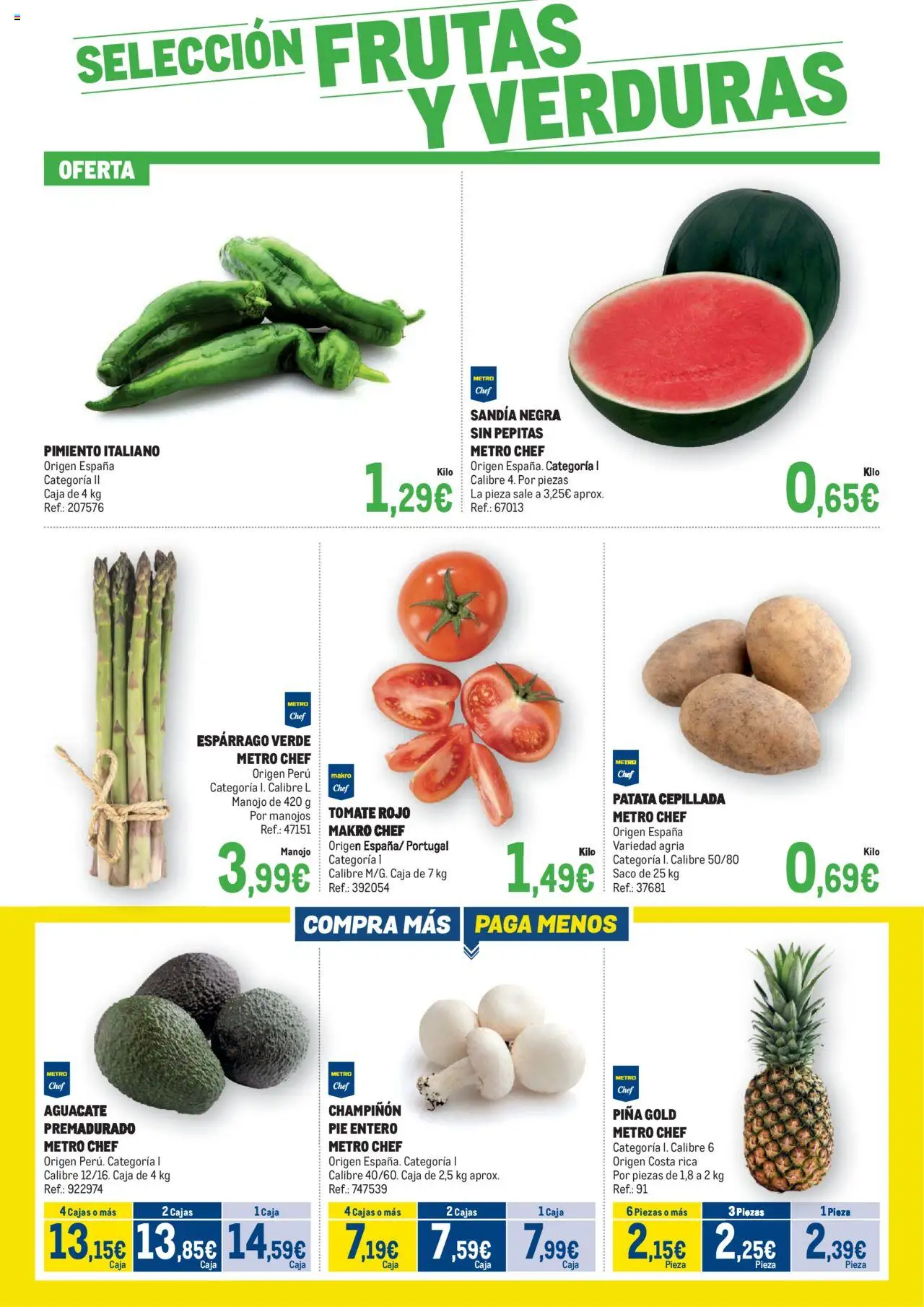 Makro - Fresco Cataluña │ válido desde el 12.08.2025 | Página: 3 | Productos: Piña, Κάδος απορρυμάτων, Sandía, Caja