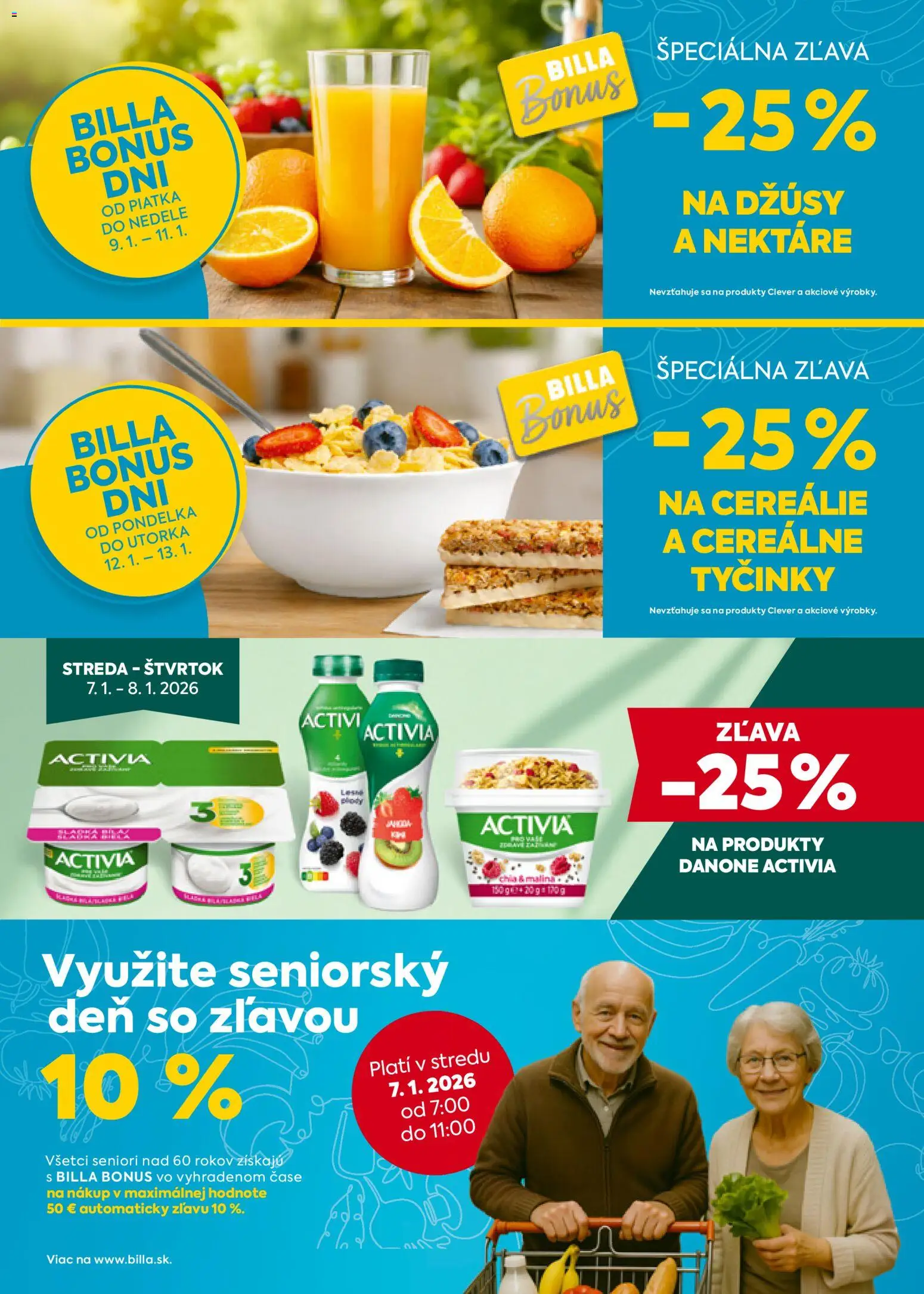 Nové Billa akcie – leták je platný od 07.01.2026 | Strana: 24 | Produkty: Cereálie
