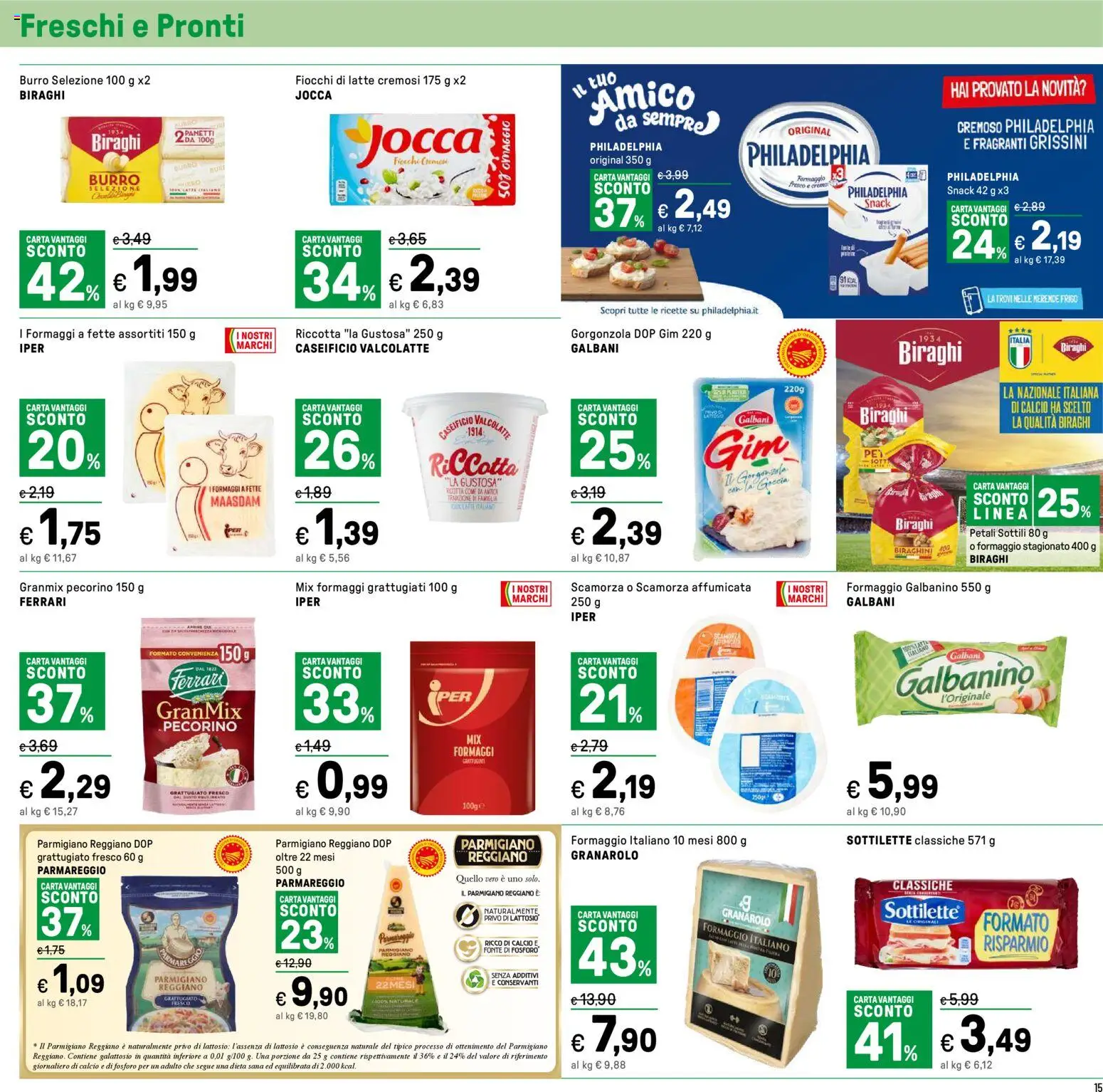 Volantino Iper del 07.01.2026 | Pagina: 15 | Prodotti: Fiocchi di latte, Fiocchi, Burro, Grissini