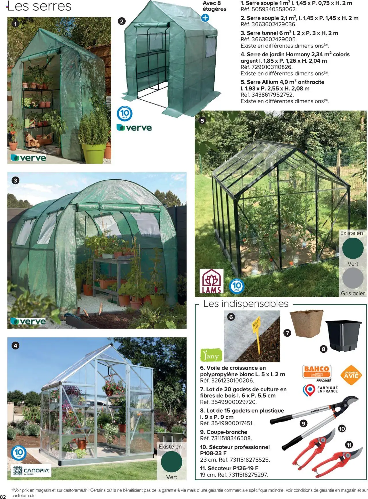  | Page: 82 | Produits: Mais, Serre de jardin, Sécateur