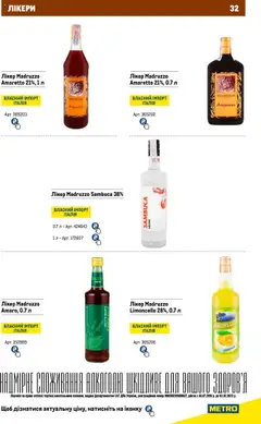 Metro акції дійснийкції з 11.08.2023 | Сторінка: 32 | Товари: Засіб для зняття макіяжу з очей, Номер на двері, Лікер, Порошок до печива