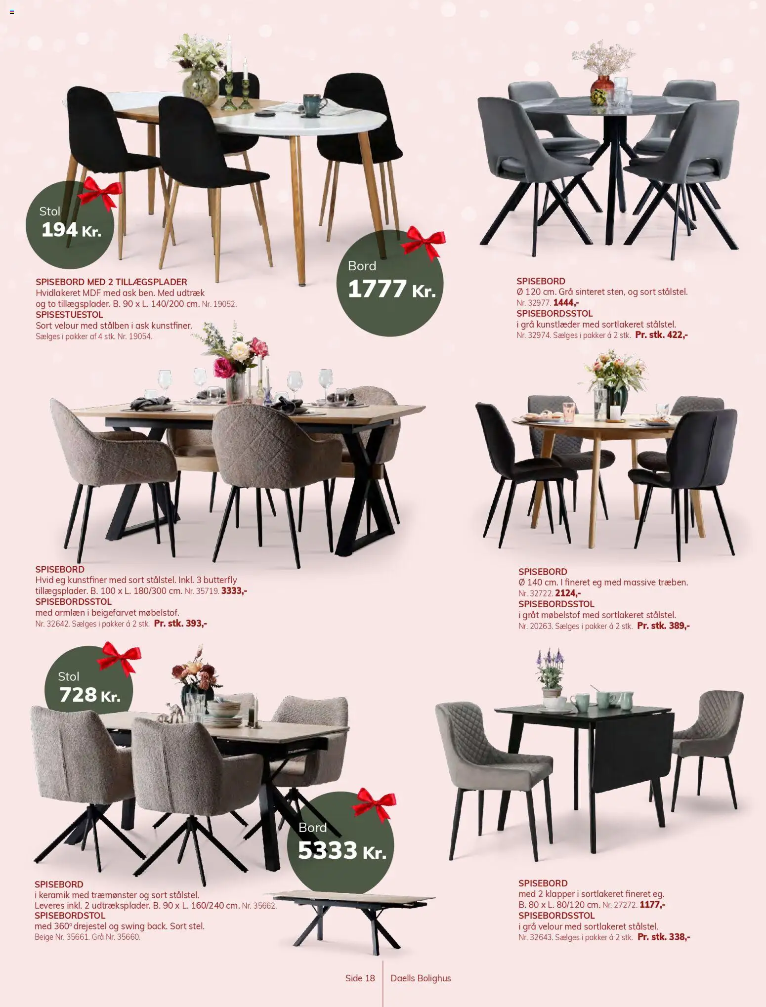 Daells Bolighus tilbudsavis – gyldig fra 24.12.2025 | Side: 18 | Produkter: Bord, Stol, Butterfly