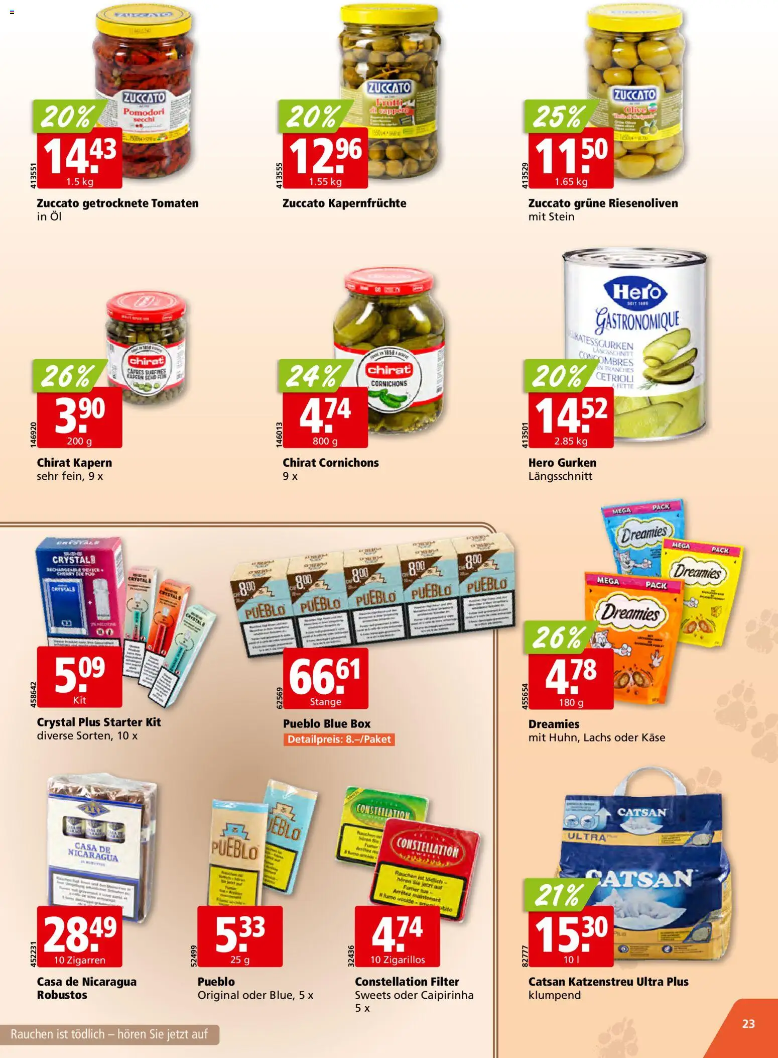 Aligro Aktionen Schlieren, Gossau SG, Frauenfeld, Rapperswil-Jona, Sargans, Bern, Brüttisellen, Pratteln, Emmen, Spreitenbach – gültig ab 02.02.2026 | Seite: 23 | Produkte: Box, Käse, Tomaten, Gurken