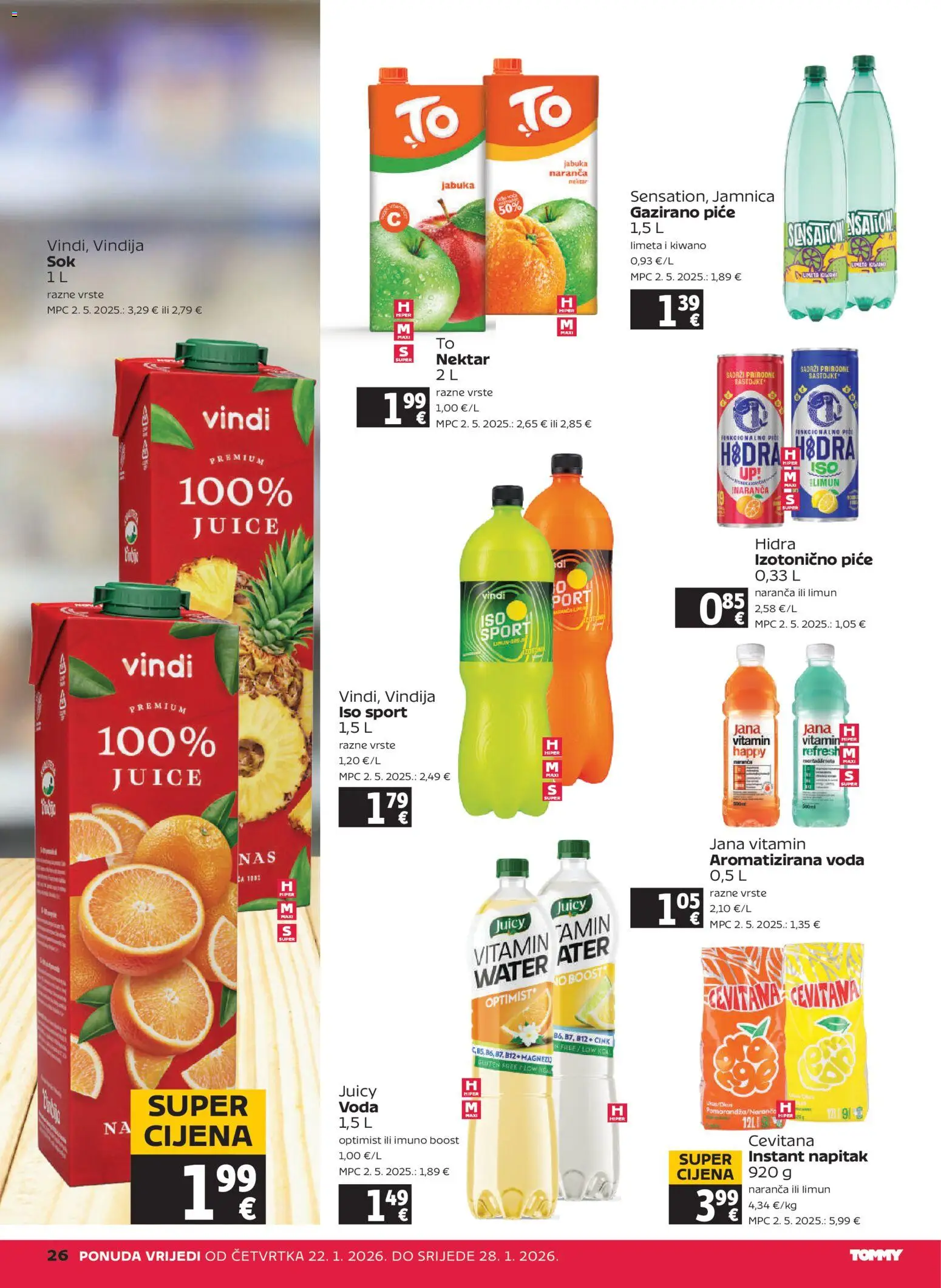 Tommy katalog | vrijedi od 22.01.2026 | Stranica: 26 | Proizvodi: Jamnica, Limun, Limeta, Jabuka