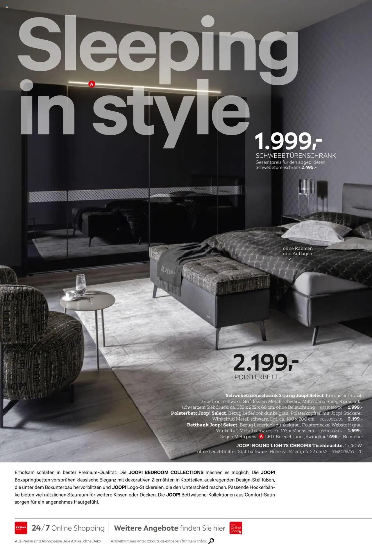 XXXL Lutz Home Collections - gültig ab dem 18.08.2025 | Seite: 12 | Produkte: Kissen, Schwebetürenschrank, Polsterbett, Spiegel