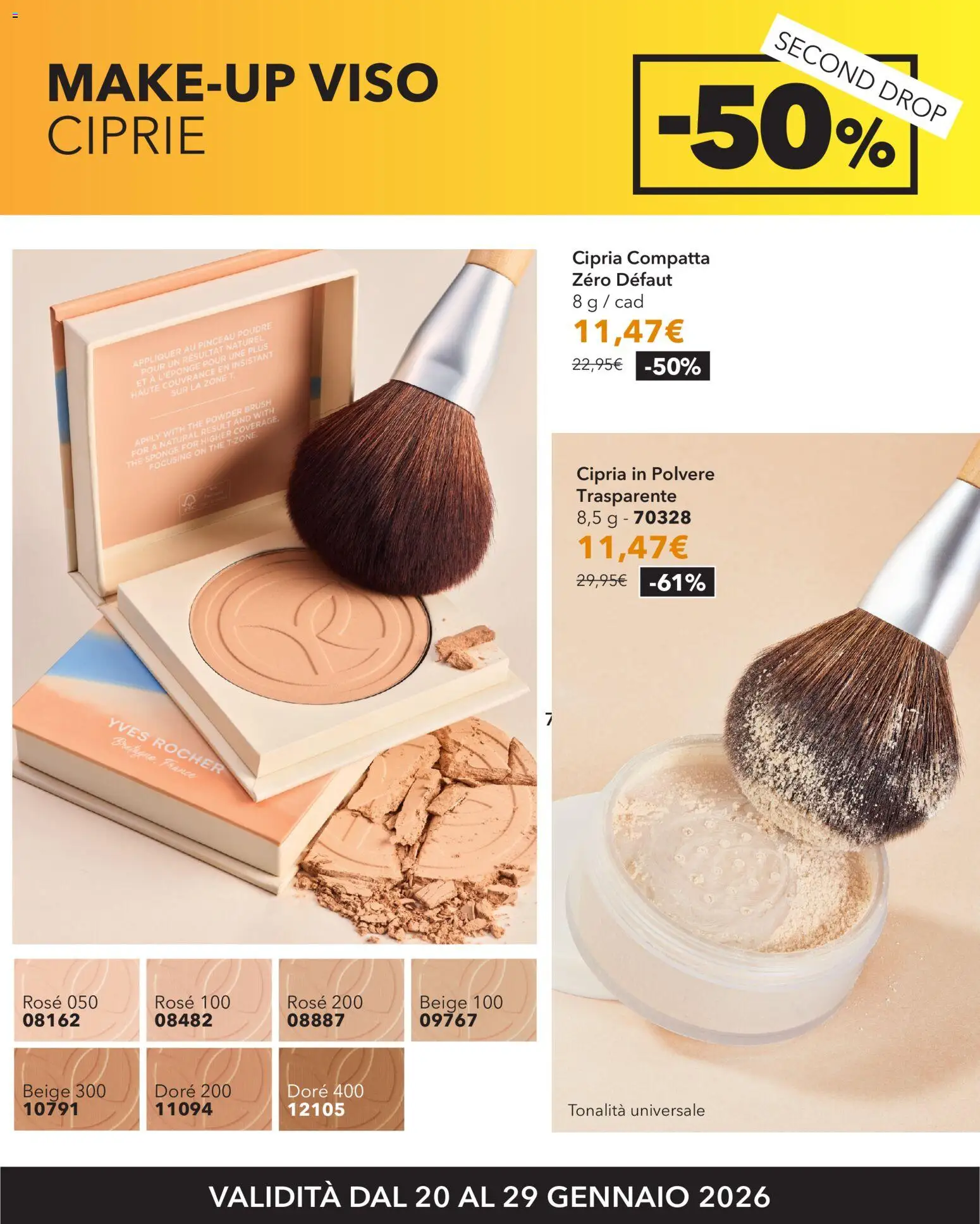 Volantino Yves Rocher del 20.01.2026 | Pagina: 13 | Prodotti: The, Cipria