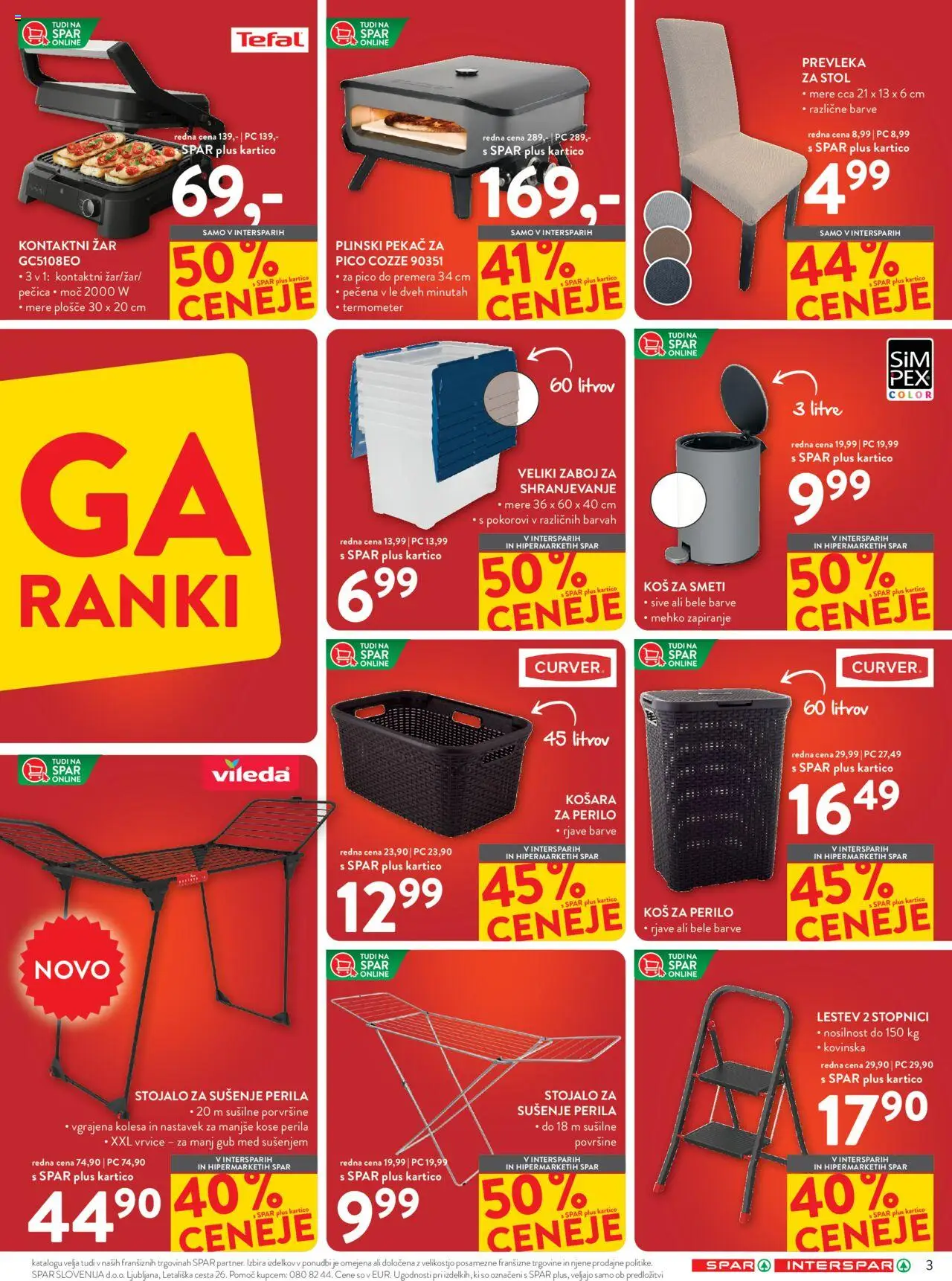 Novi Spar katalog ponudbe – veljaven od 22.10.2025 | Stran: 3 | Izdelki: Zar, Koš za perilo, Koš za smeti, Zaboj