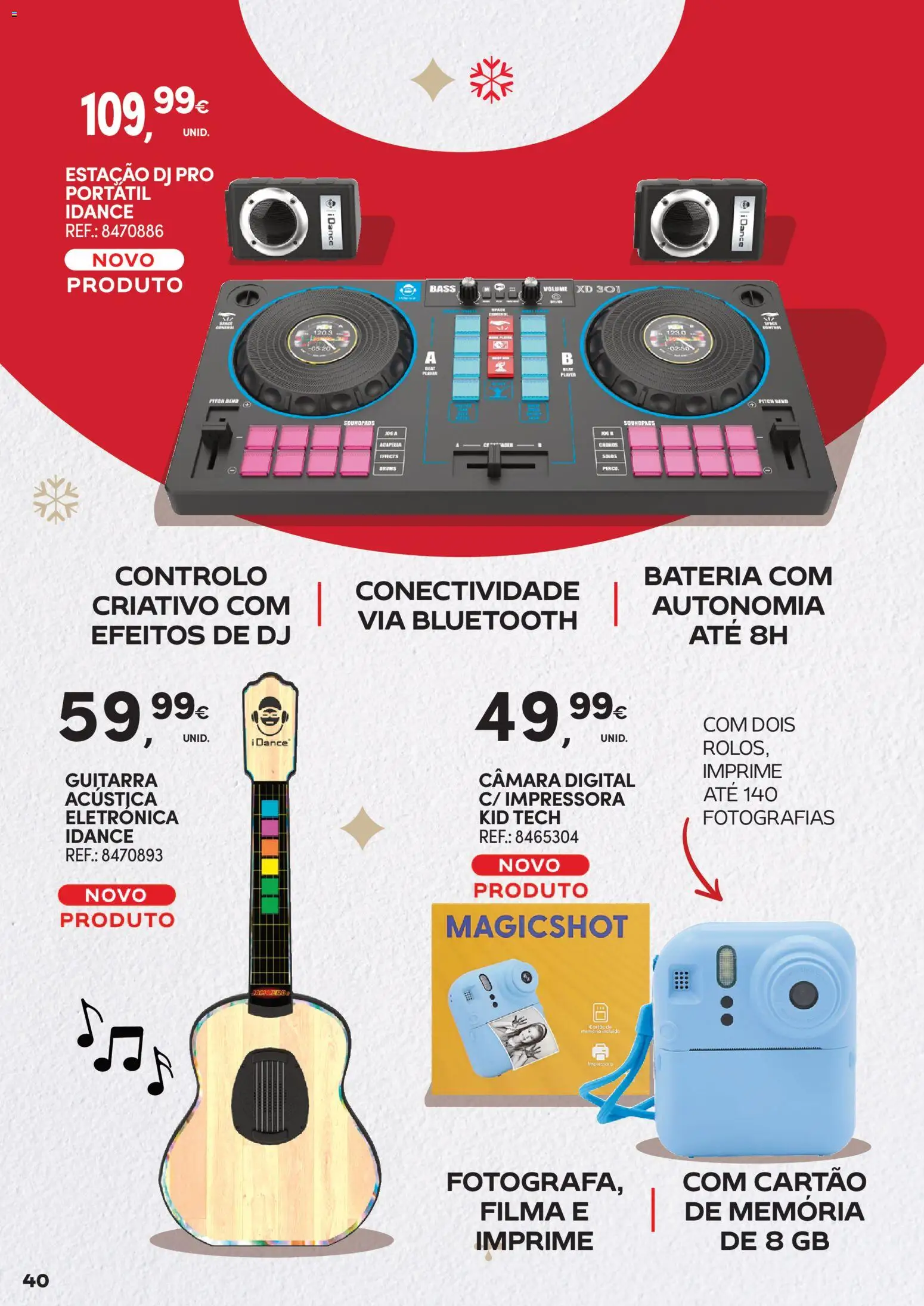 Continente - Cabazes de Natal │ válido de 11.11.2025 | Página: 40 | Produtos: Impressora, Câmera, Bateria