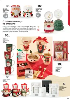 Pré-visualização Continente - Natal válido de 11.11.2025 | Página: 25 | Produtos: Candeeiro, Canela, Caneca, Chávenas