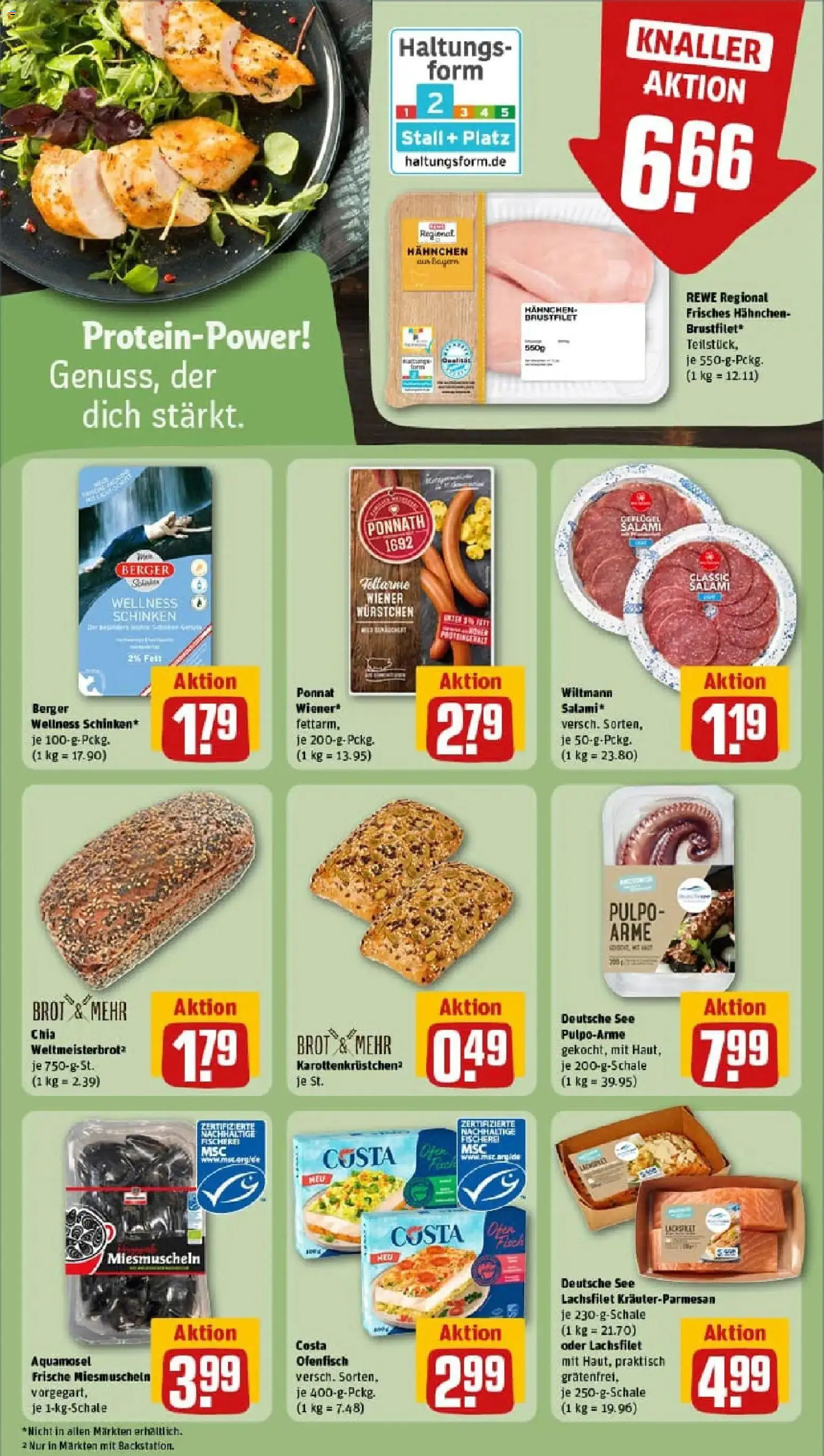 Rewe prospekt Nürnberg / Maxfeld	 – gültig ab 11.01.2026 | Seite: 18 | Produkte: Hahnchen, Brot, Salami, Schinken