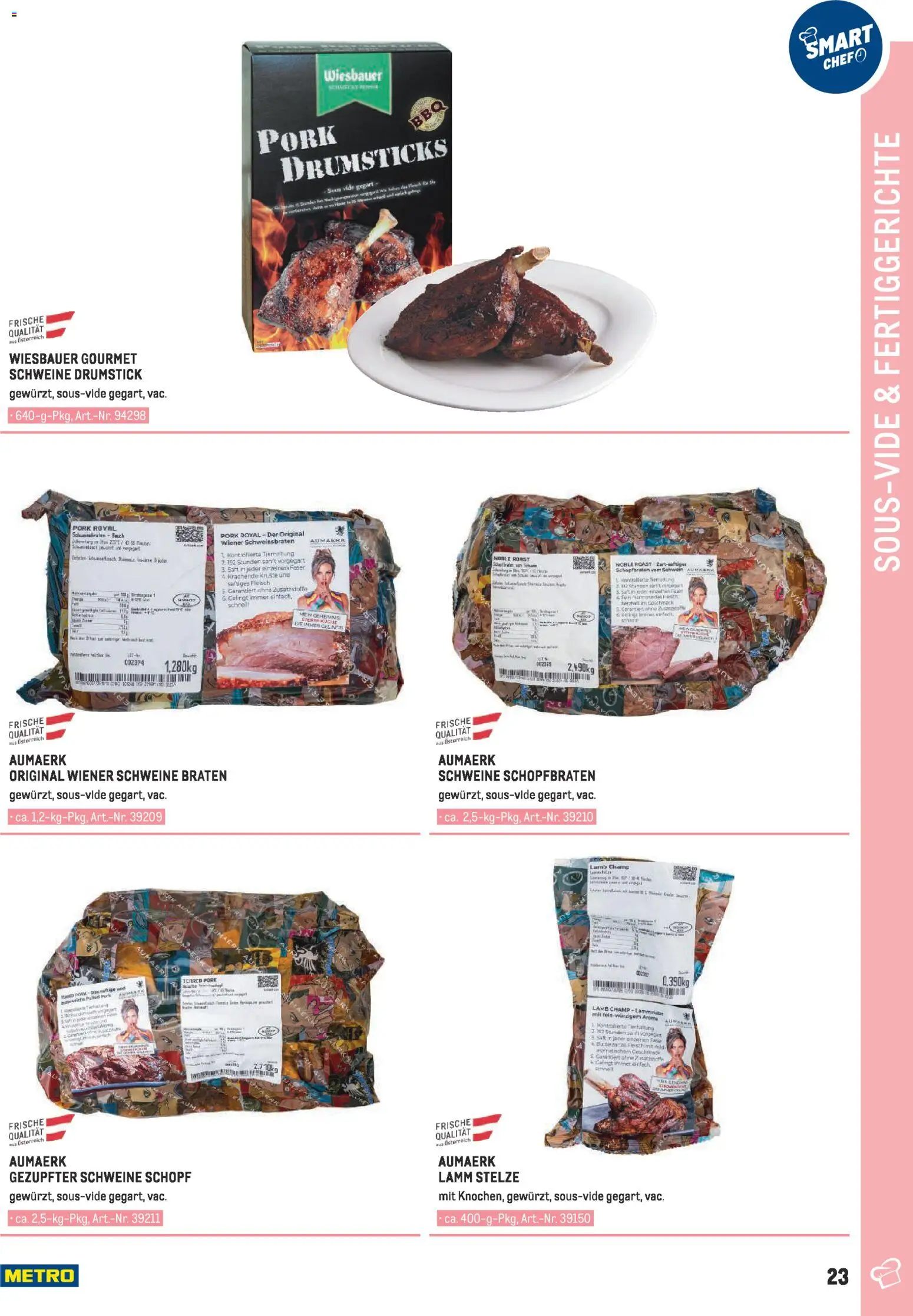 Metro angebote - Smart Chef Fleisch gültig ab 01.01.2026 | Seite: 23 | Produkte: Fertiggerichte, Saft