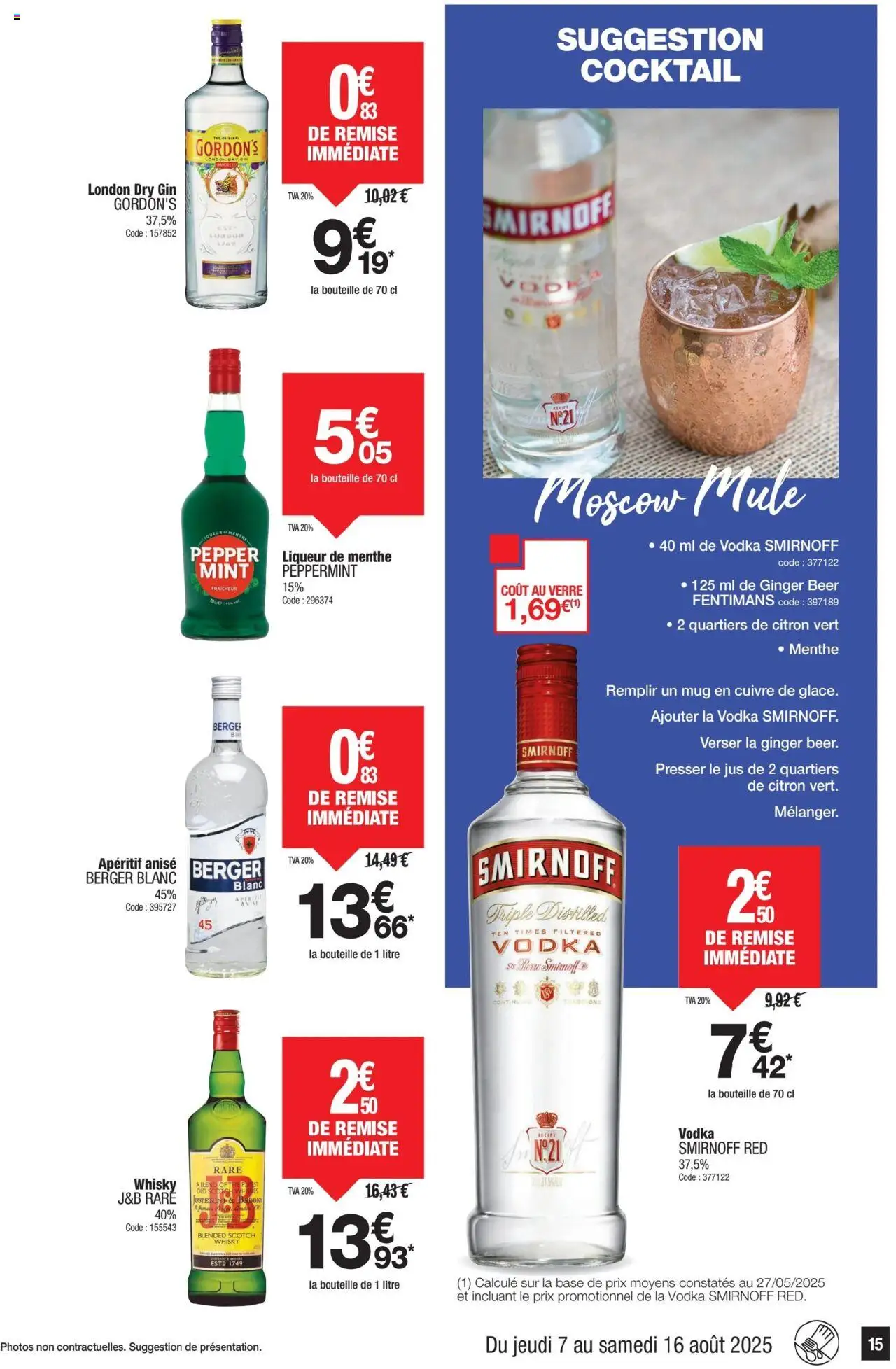  | Page: 15 | Produits: Whisky, Citron vert, Menthe, Liqueur de Menthe