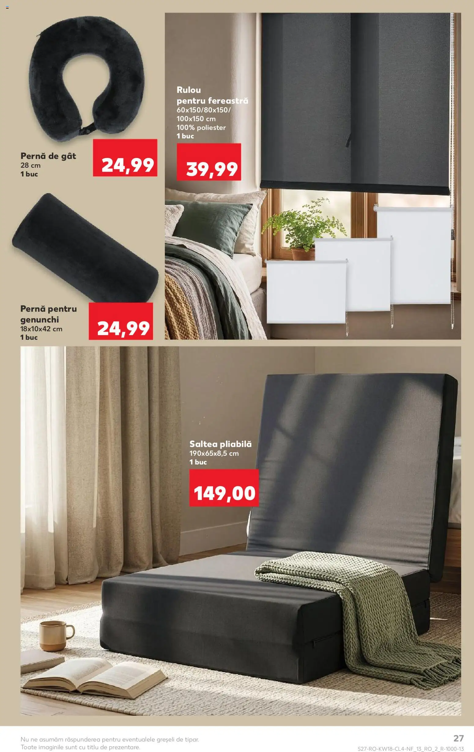 Noul catalog Kaufland – valabil de la 29.04.2026 | Pagină: 27 | Produse: Saltea, Pernă, Fereastră