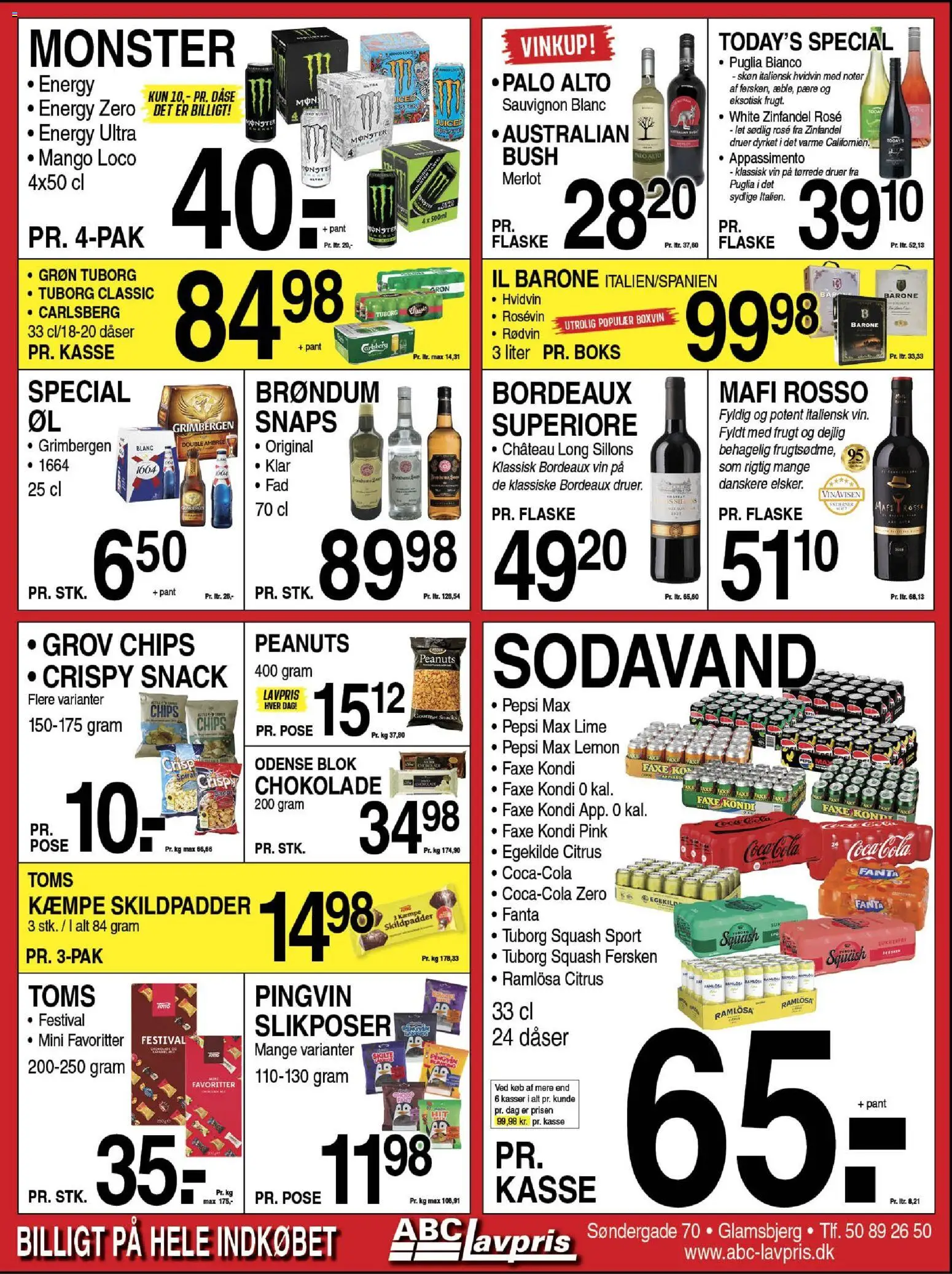 Abc Lavpris tilbudsavis – gyldig fra 12.11.2025 | Side: 6 | Produkter: Chokolade, Fanta, Faxe Kondi, Pepsi Max