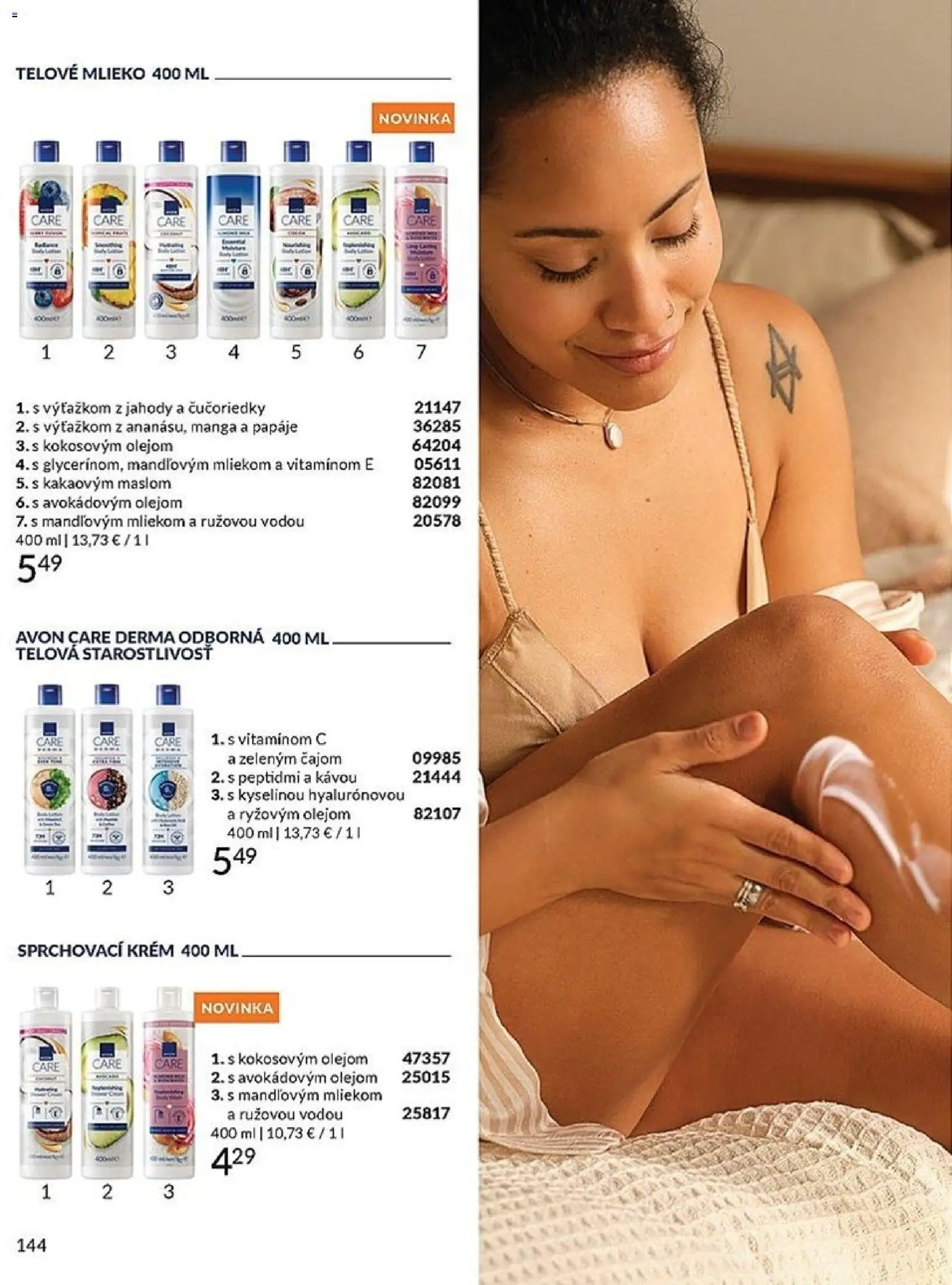 Nové Avon akcie – leták je platný od 01.03.2026 | Strana: 144 | Produkty: Mlieko, Čučoriedky, Jahody, Krém