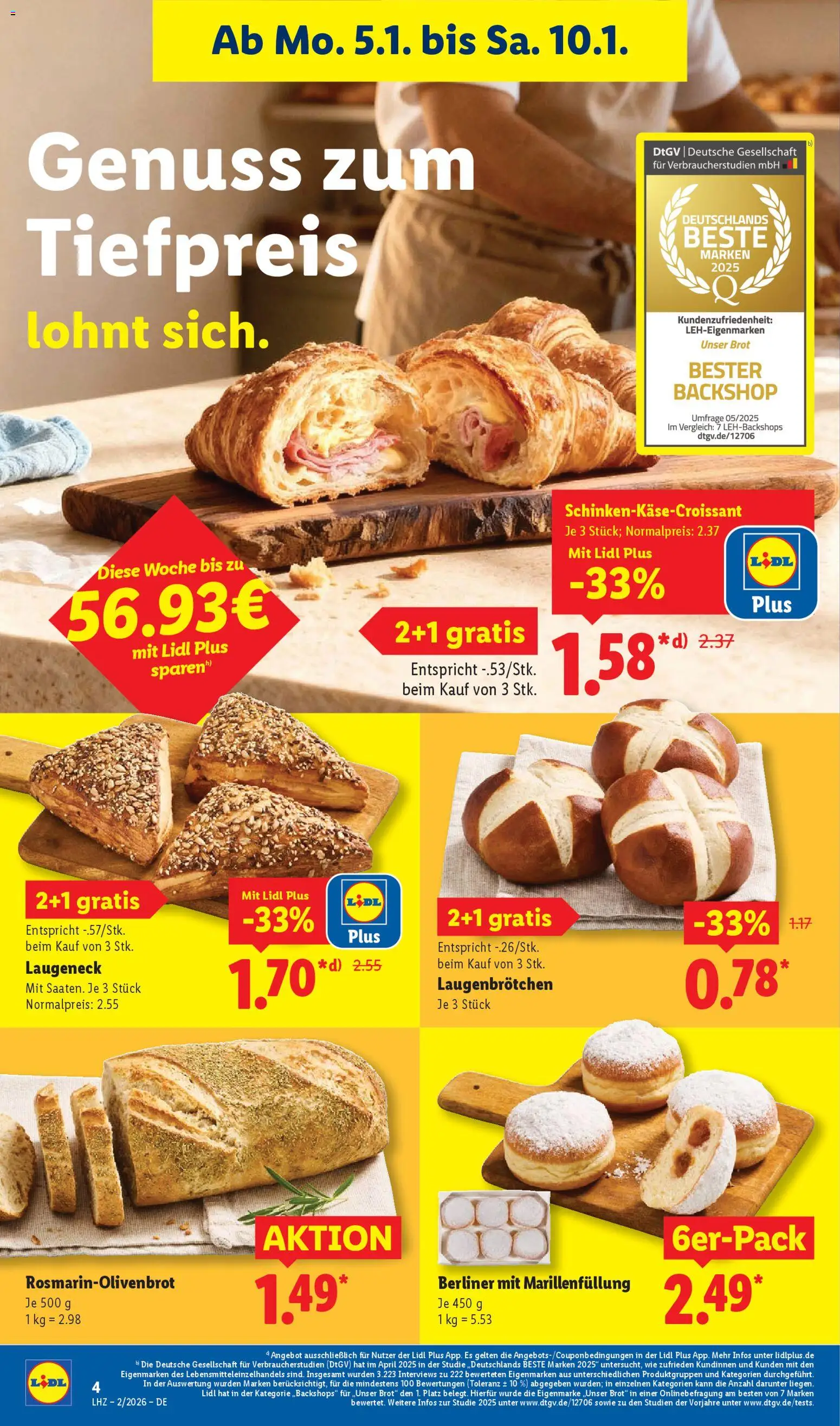 Lidl - Prospekt – gültig ab 05.01.2026 | Seite: 10 | Produkte: Berliner, Brot