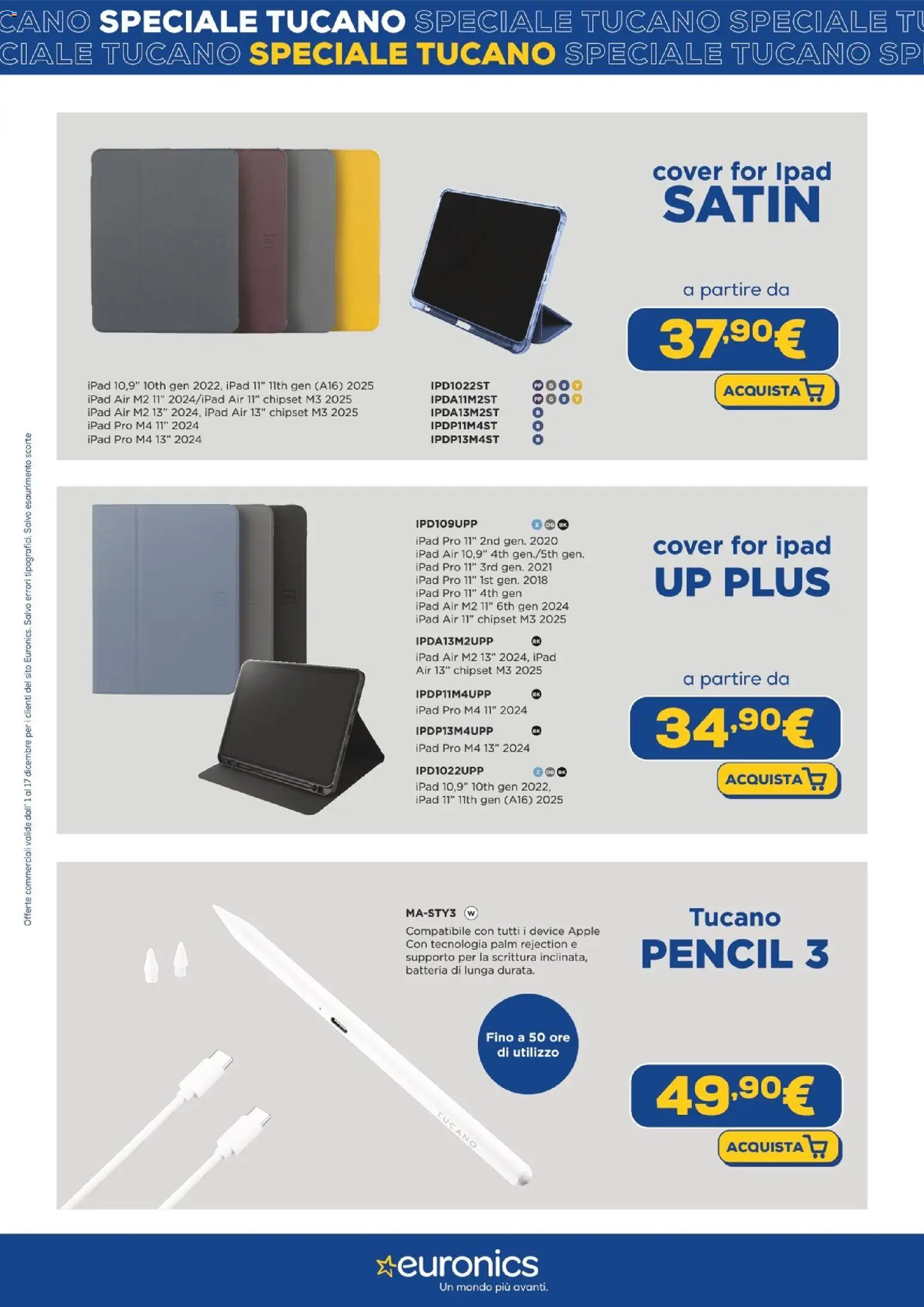 Volantino Euronics del 01.12.2025 | Pagina: 4 | Prodotti: Ipad, Batteria