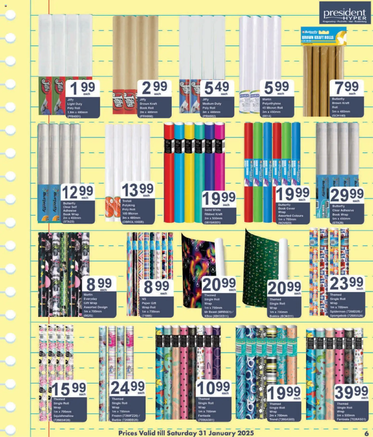 New President Hyper catalogue – valid from 29.12.2025 | Page: 6 | Products: Xbox, Light, Adhesive, Paper