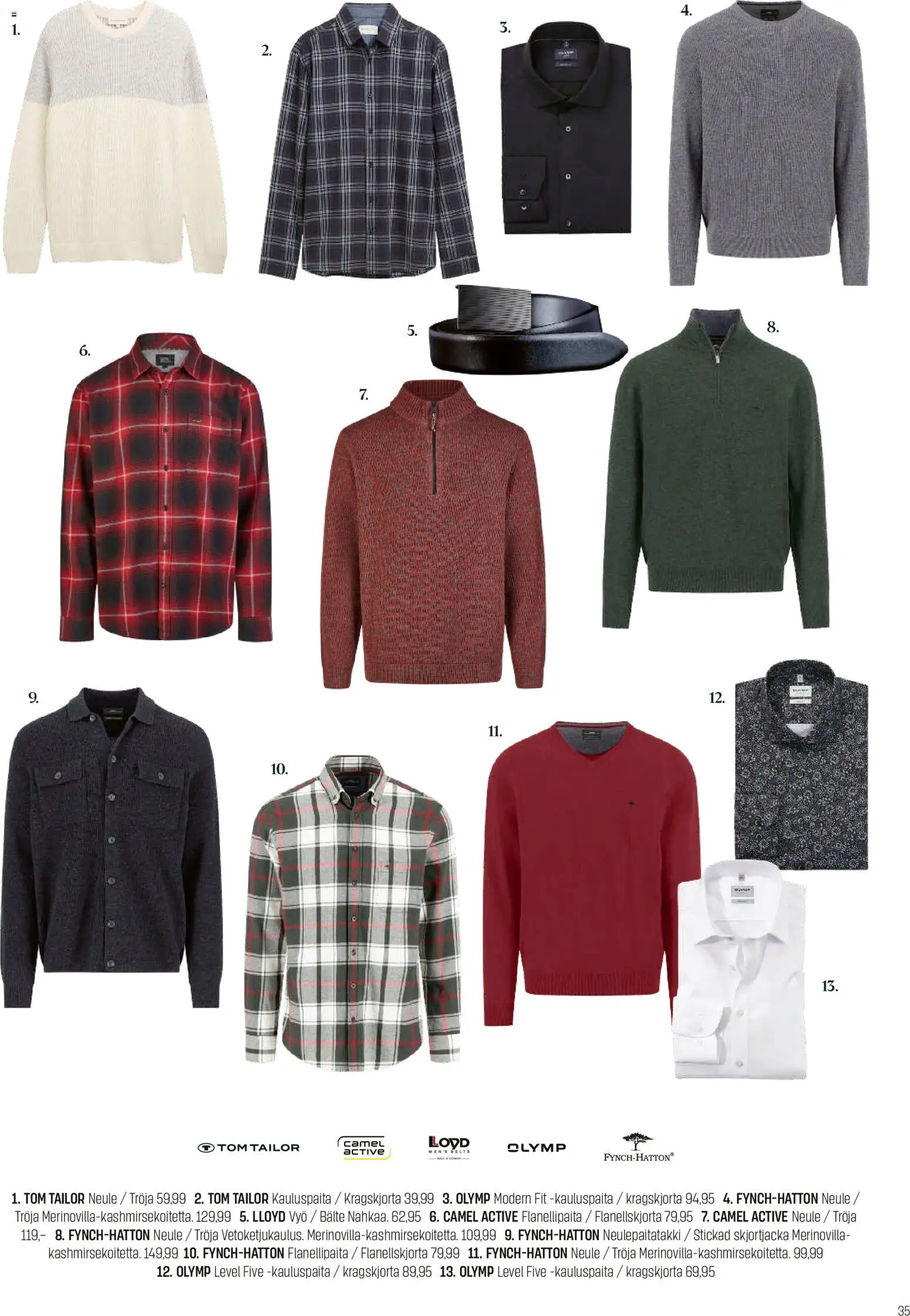 Sokos tarjoukset – voimassa 12.11.2025 alkaen | Sivu: 35 | Tuotteet: Kauluspaita, Vyö, Neule