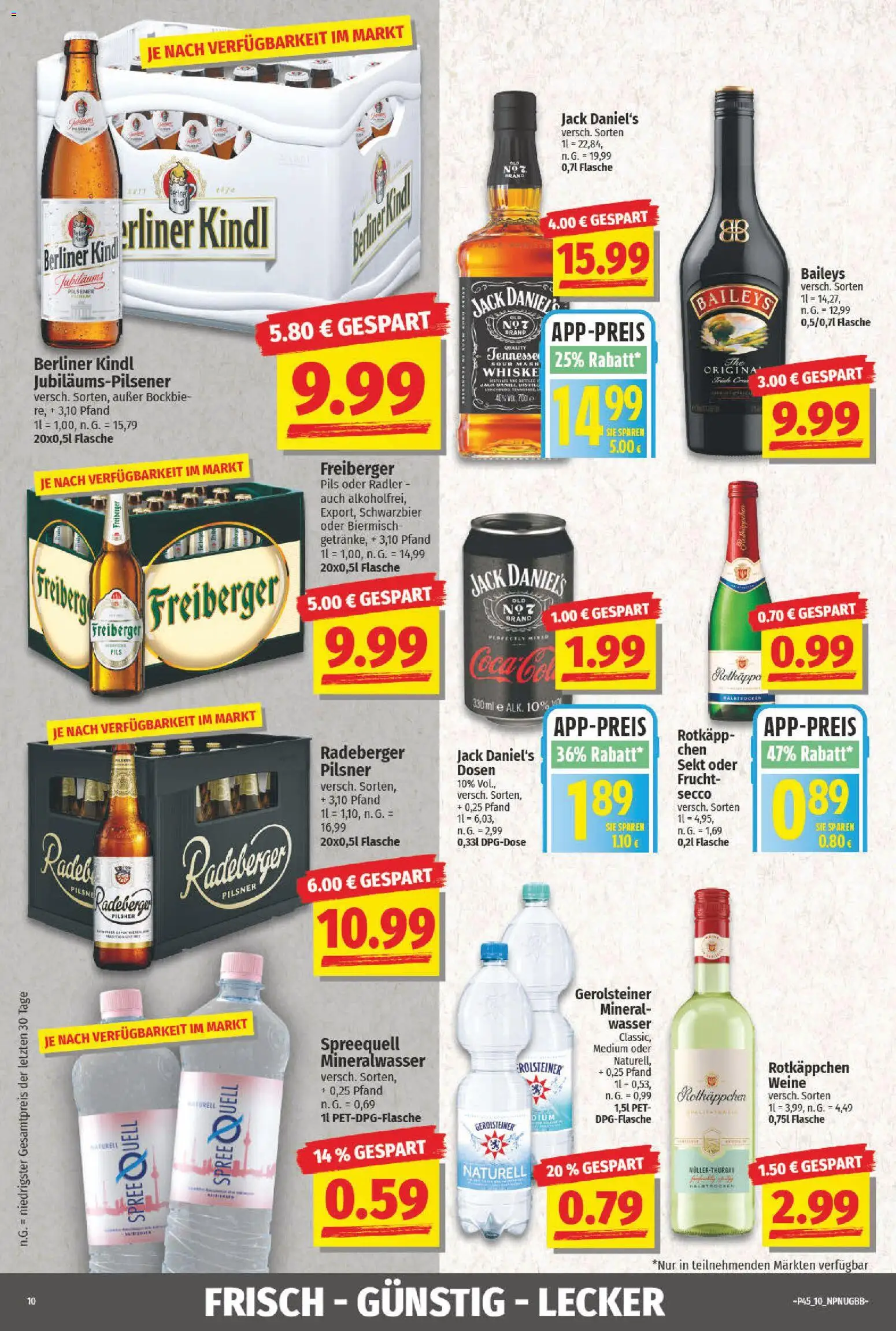 NP Discount Prospekt 	 – gültig ab 03.11.2025 | Seite: 10 | Produkte: Berliner, Pils, Mineralwasser, Wasser